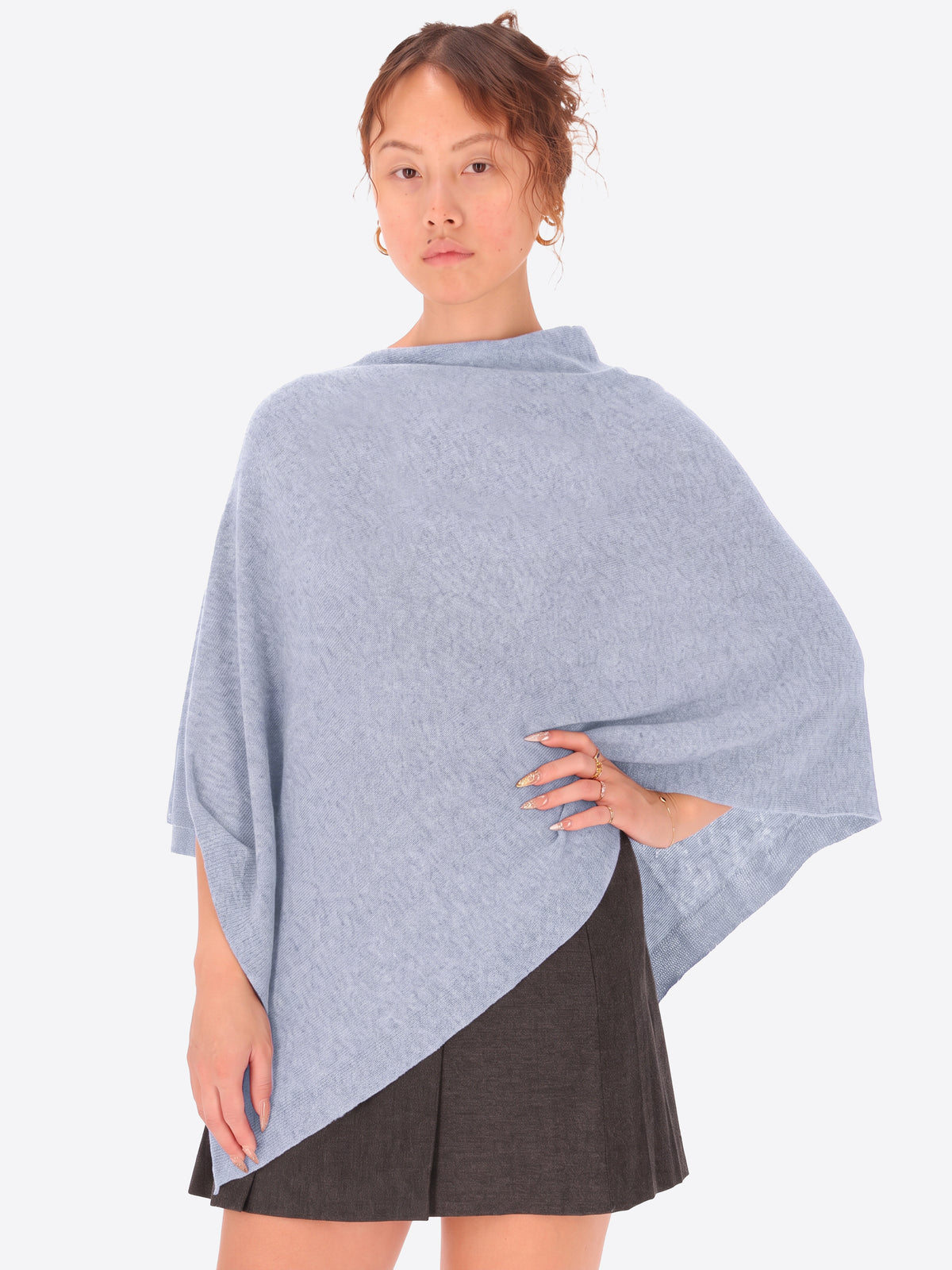 Poncho in Misto Lana e Cashmere