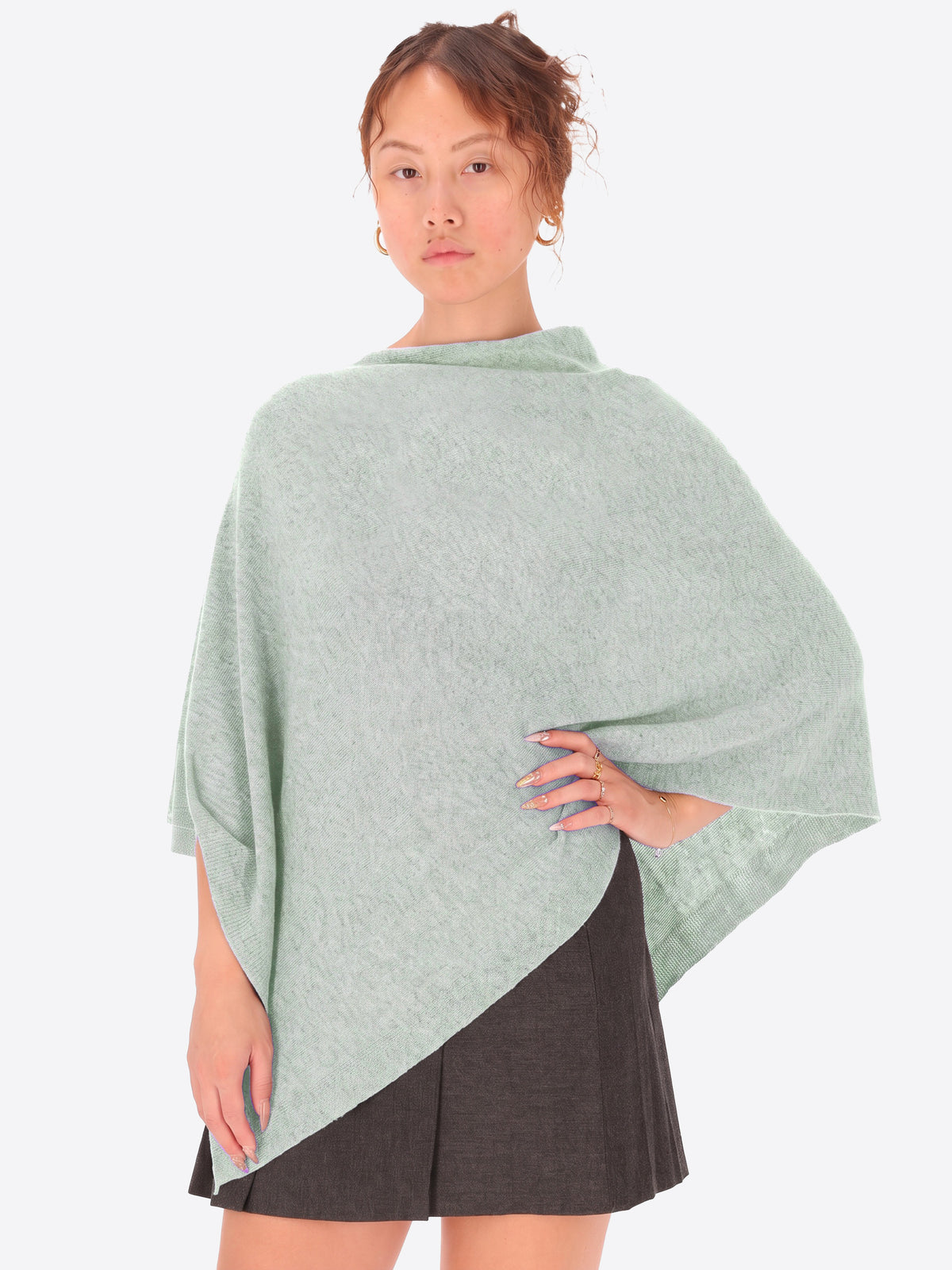 Poncho in Misto Lana e Cashmere