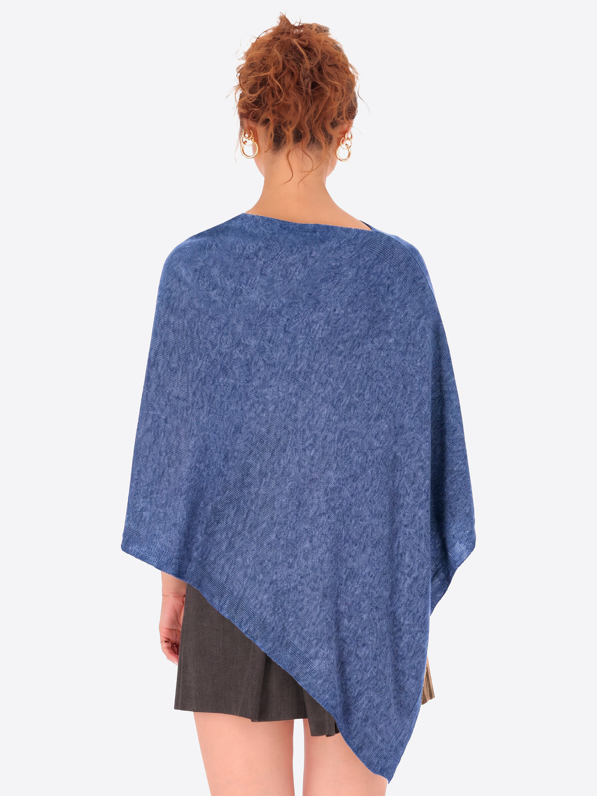 Poncho in Misto Lana e Cashmere