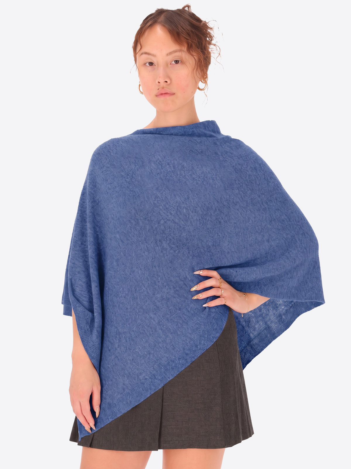 Poncho in Misto Lana e Cashmere