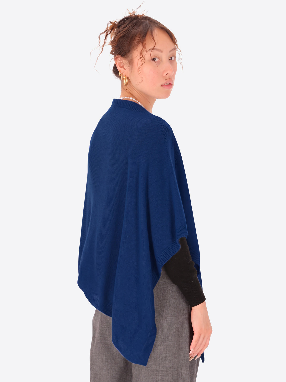 Poncho in Misto Lana e Cashmere