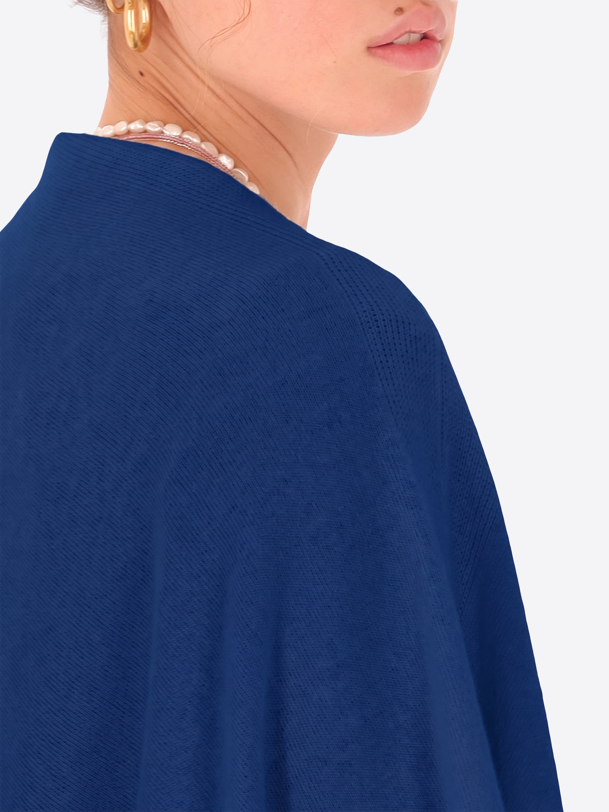 Poncho in Misto Lana e Cashmere