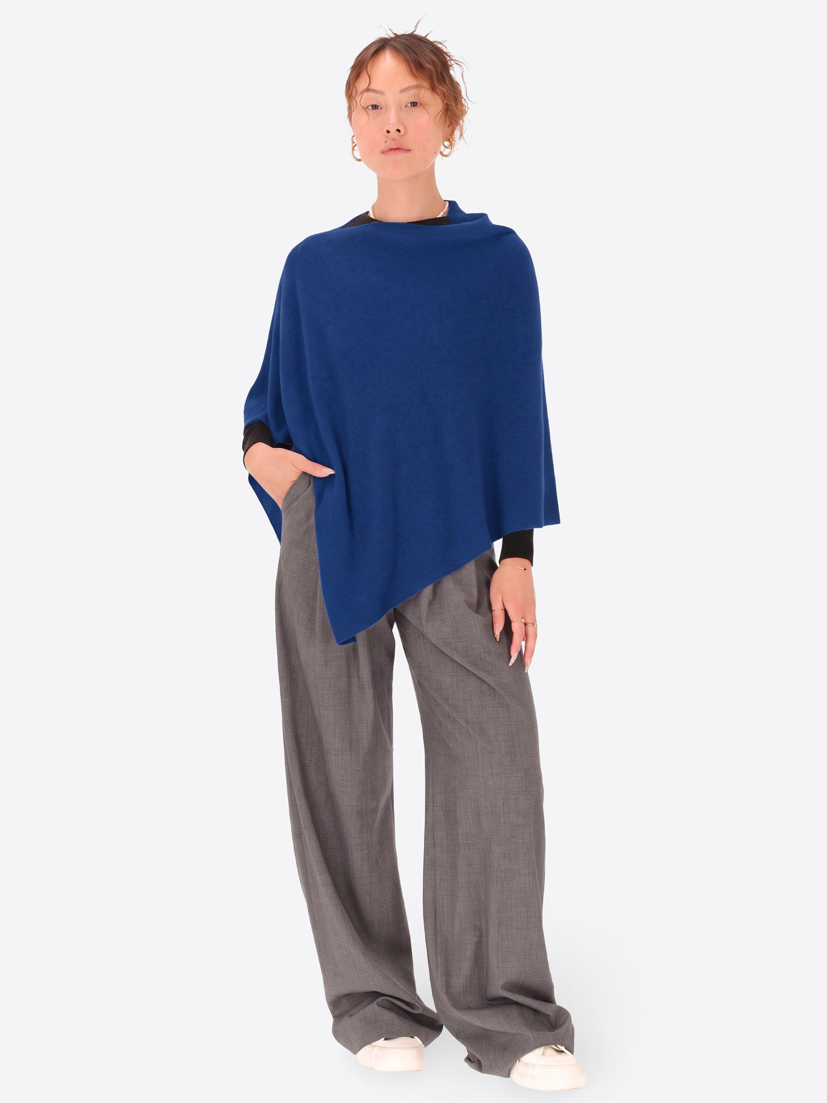 Poncho in Misto Lana e Cashmere