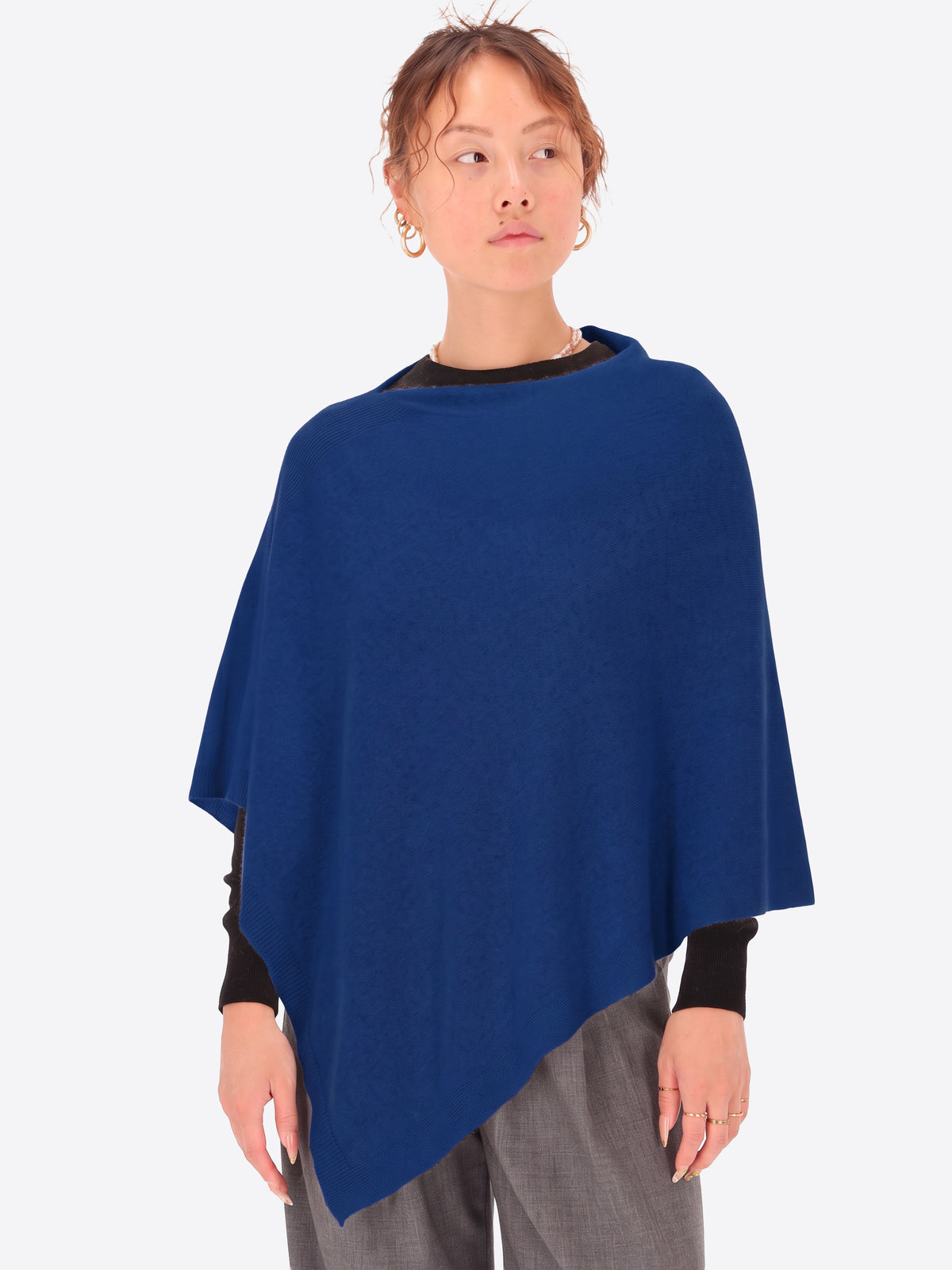 Poncho in Misto Lana e Cashmere
