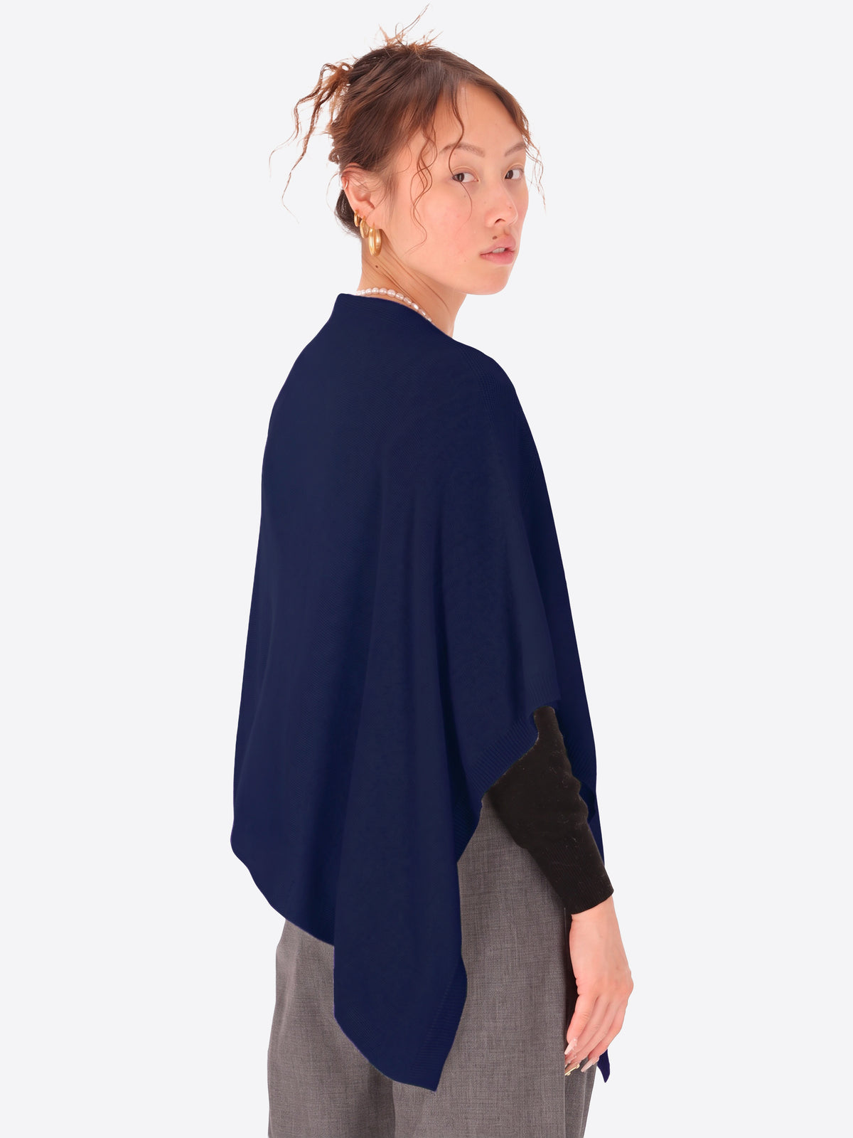 Poncho in Misto Lana e Cashmere