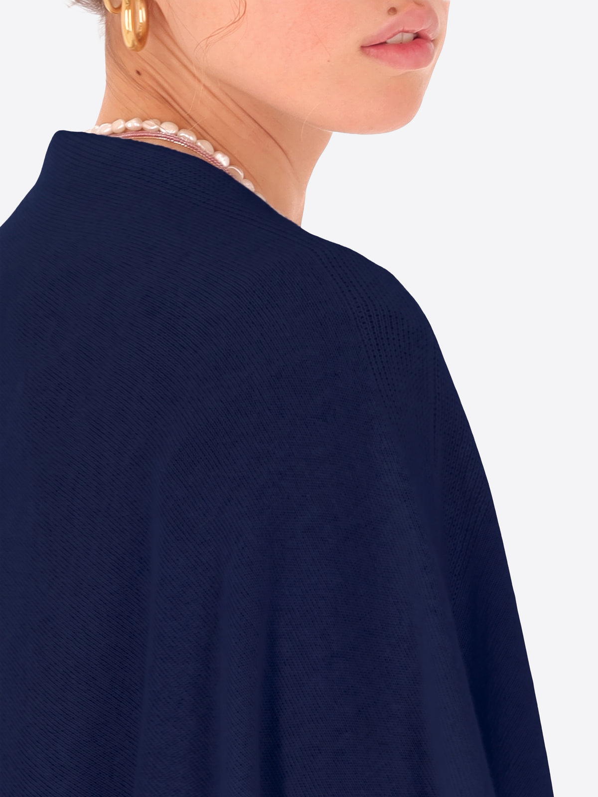 Poncho in Misto Lana e Cashmere