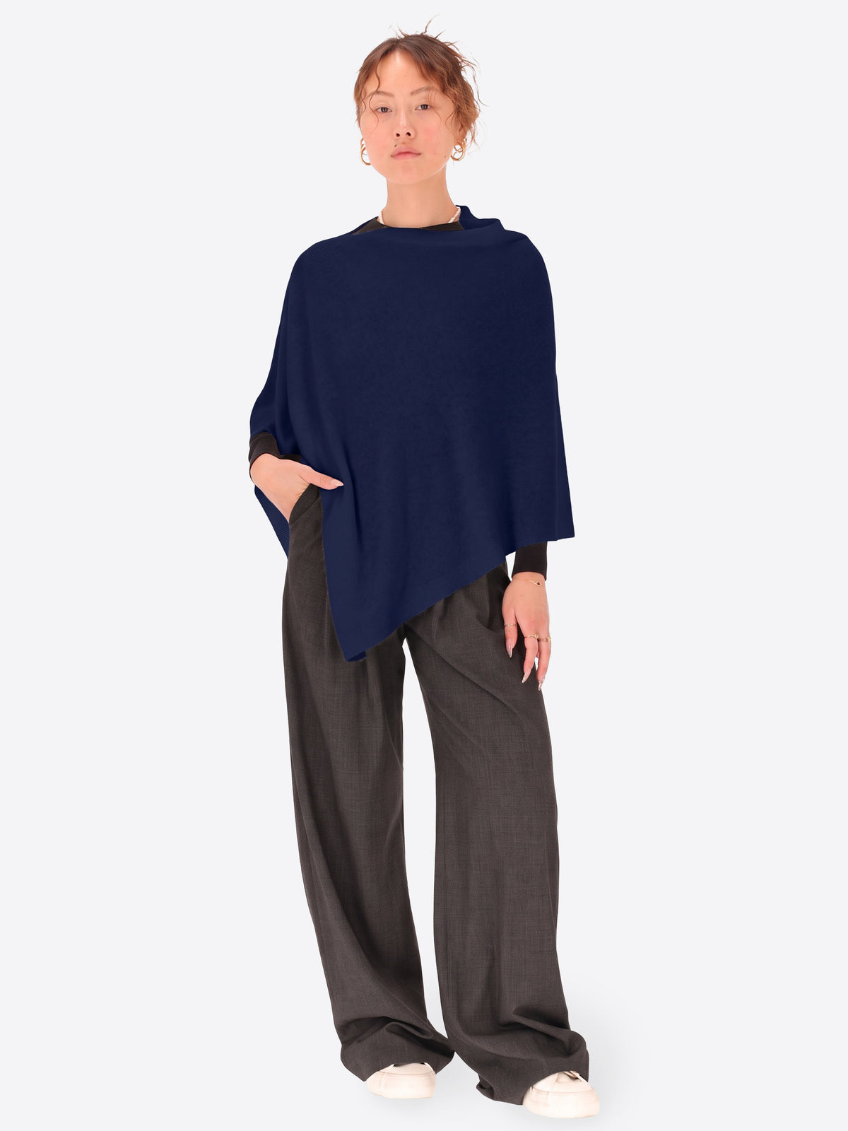 Poncho in Misto Lana e Cashmere