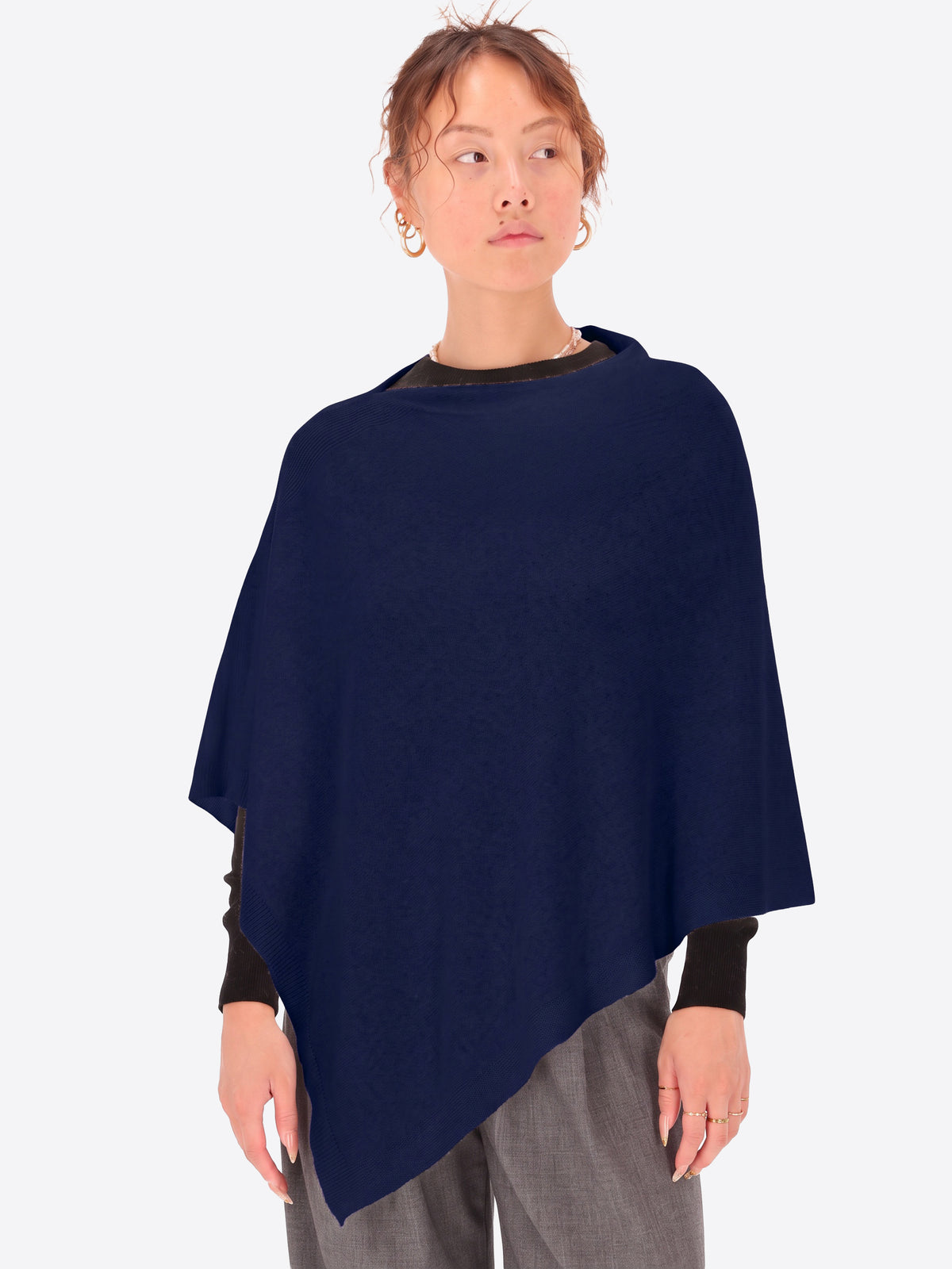 Poncho in Misto Lana e Cashmere