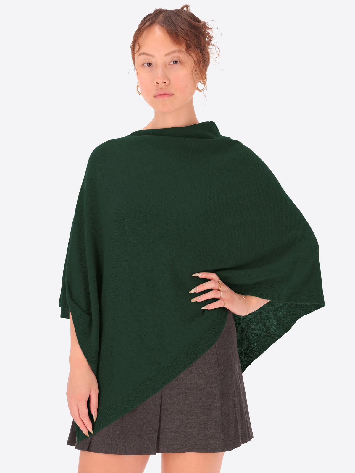 Poncho in Misto Lana e Cashmere