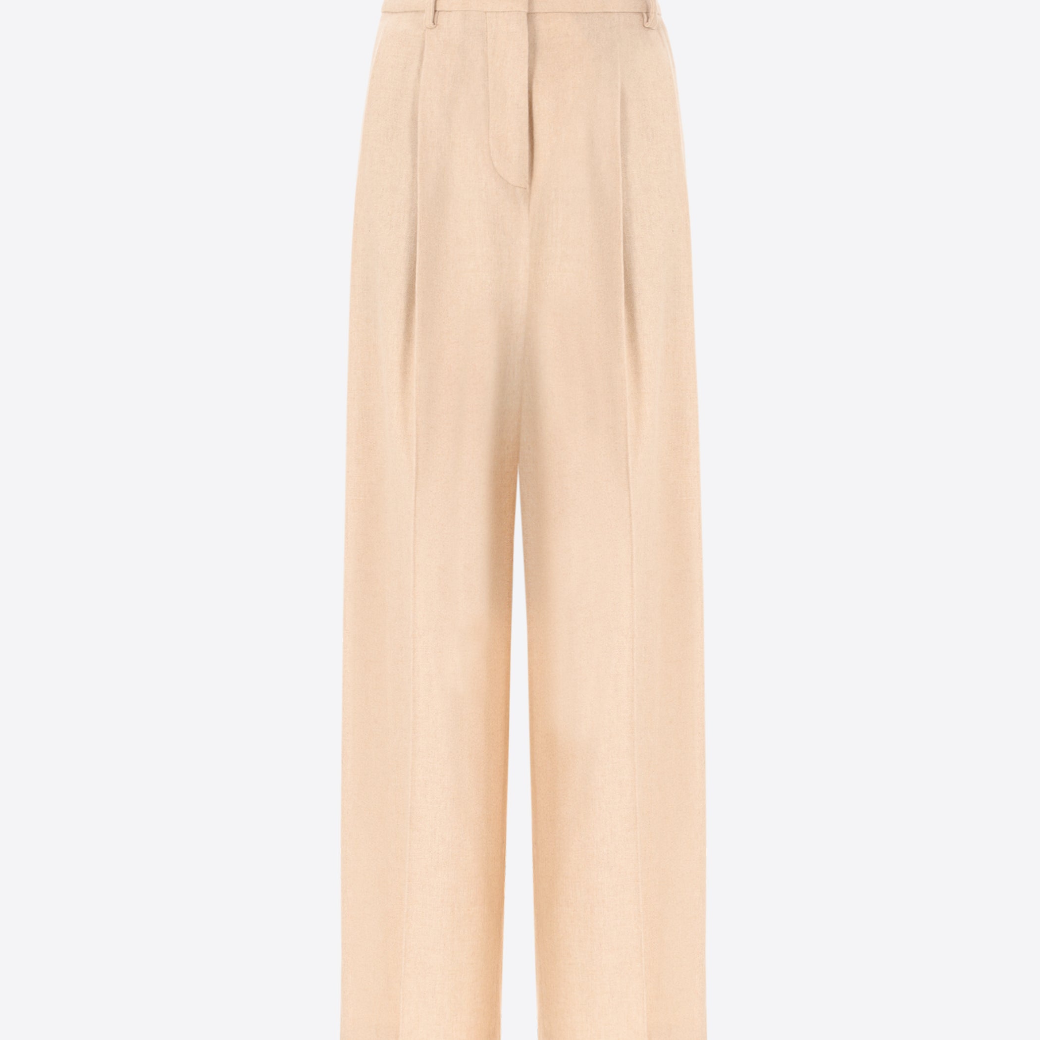 Pences Trousers in Wool-Blend Flannel Melange Castle - Woman