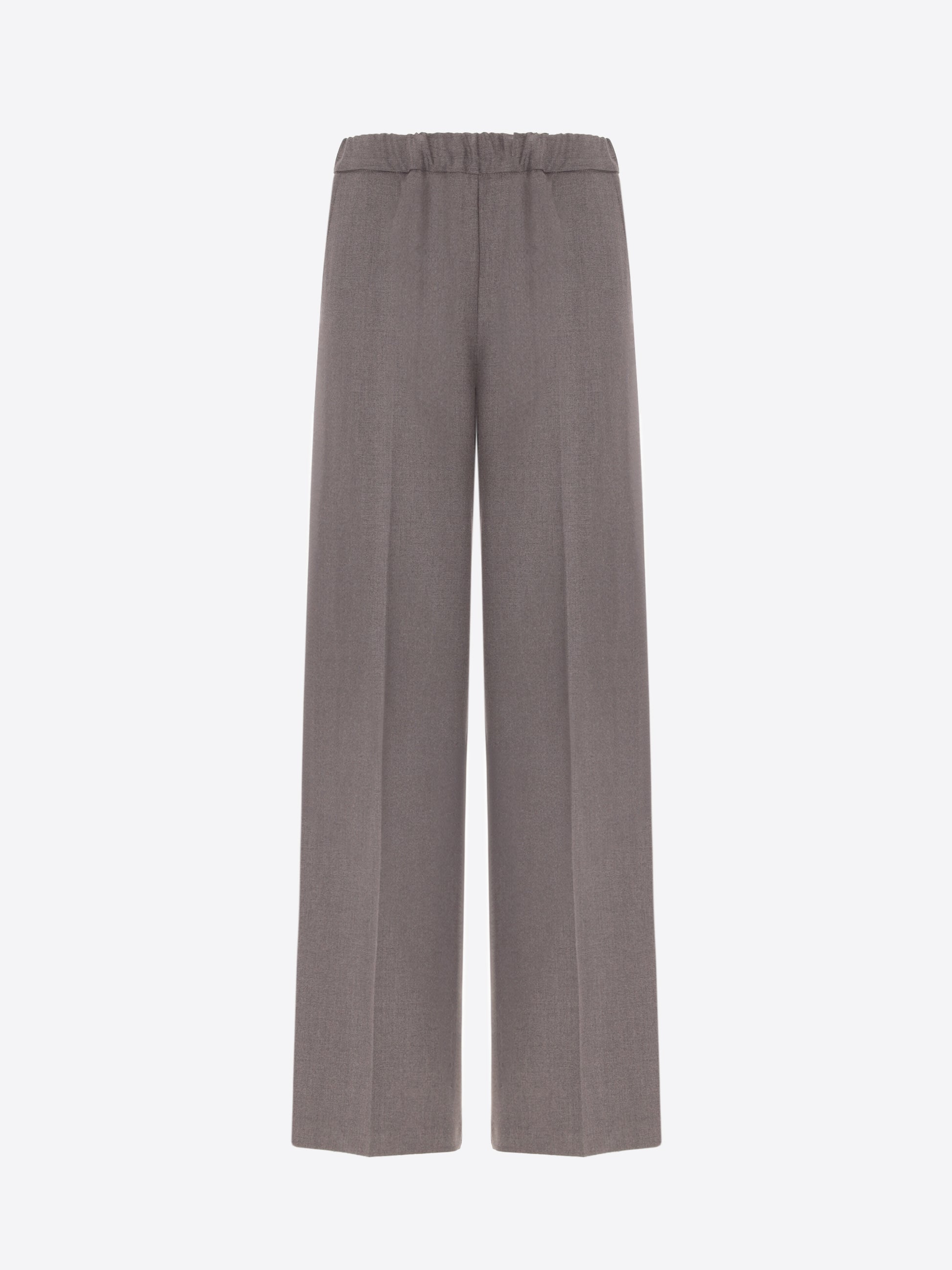 Elastic Relax Trousers in Poly-Viscose Fabric Belmont  - Woman