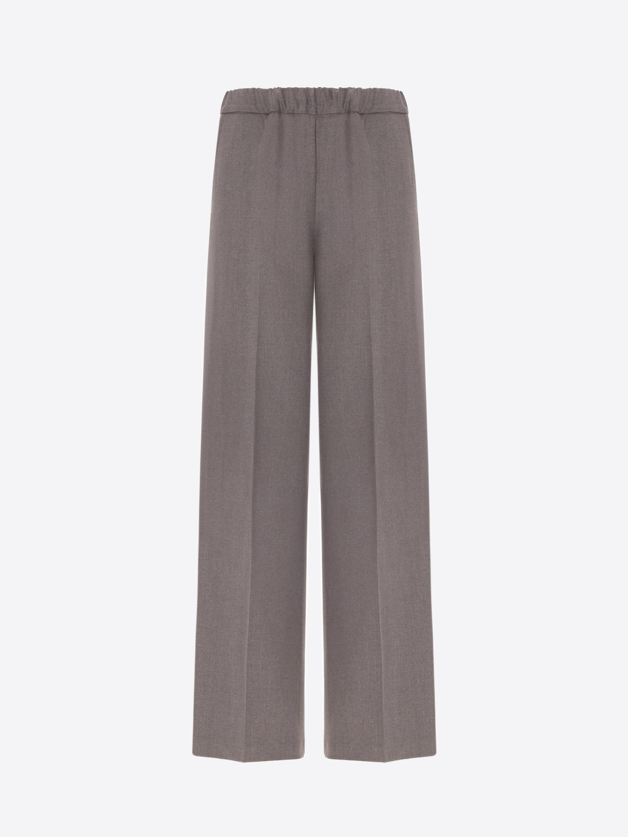 Elastic Relax Trousers in Poly-Viscose Fabric Belmont  - Woman