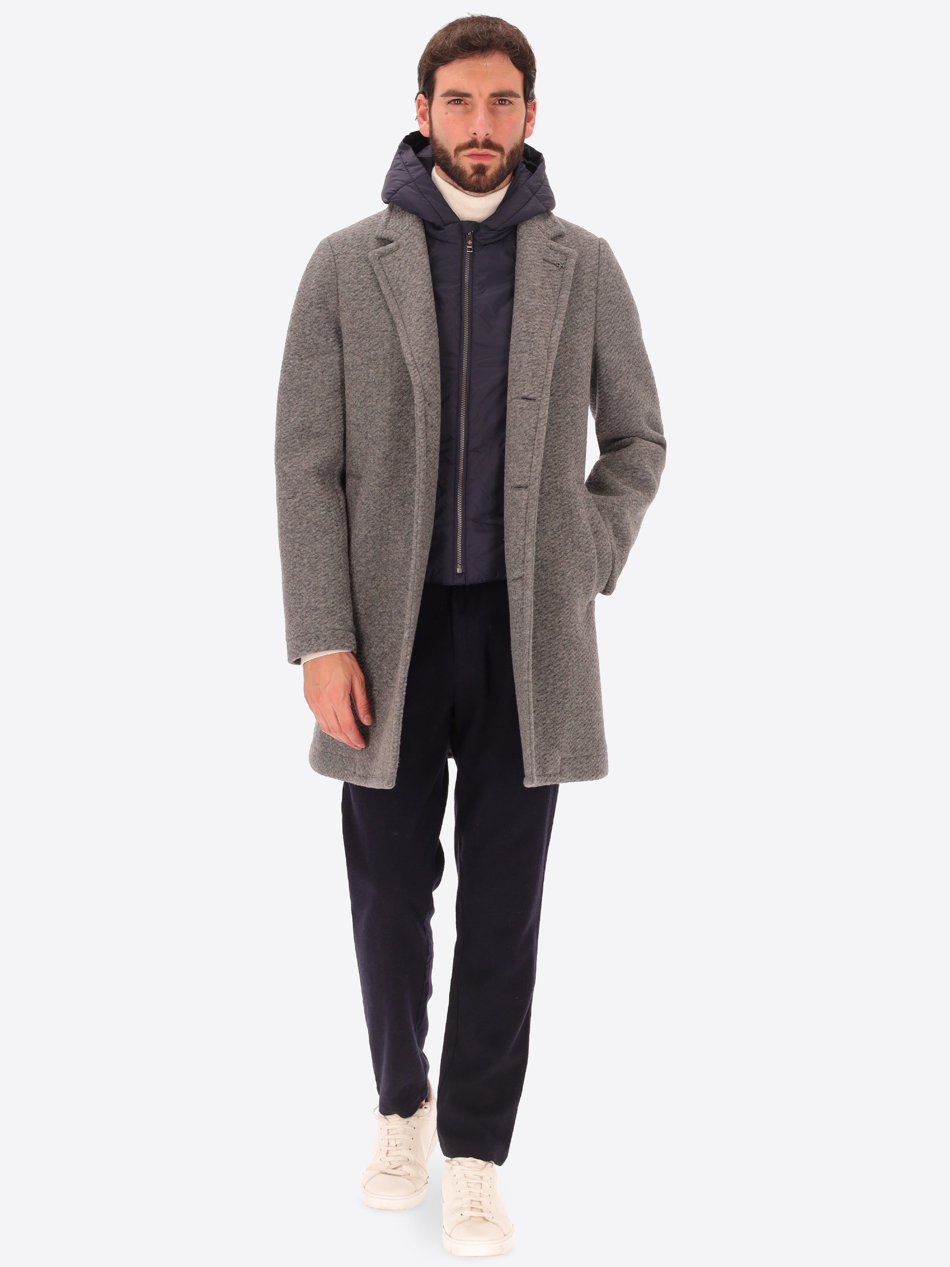 Cappotto Preston In Lana Cotta Con Cappuccio Staccabile