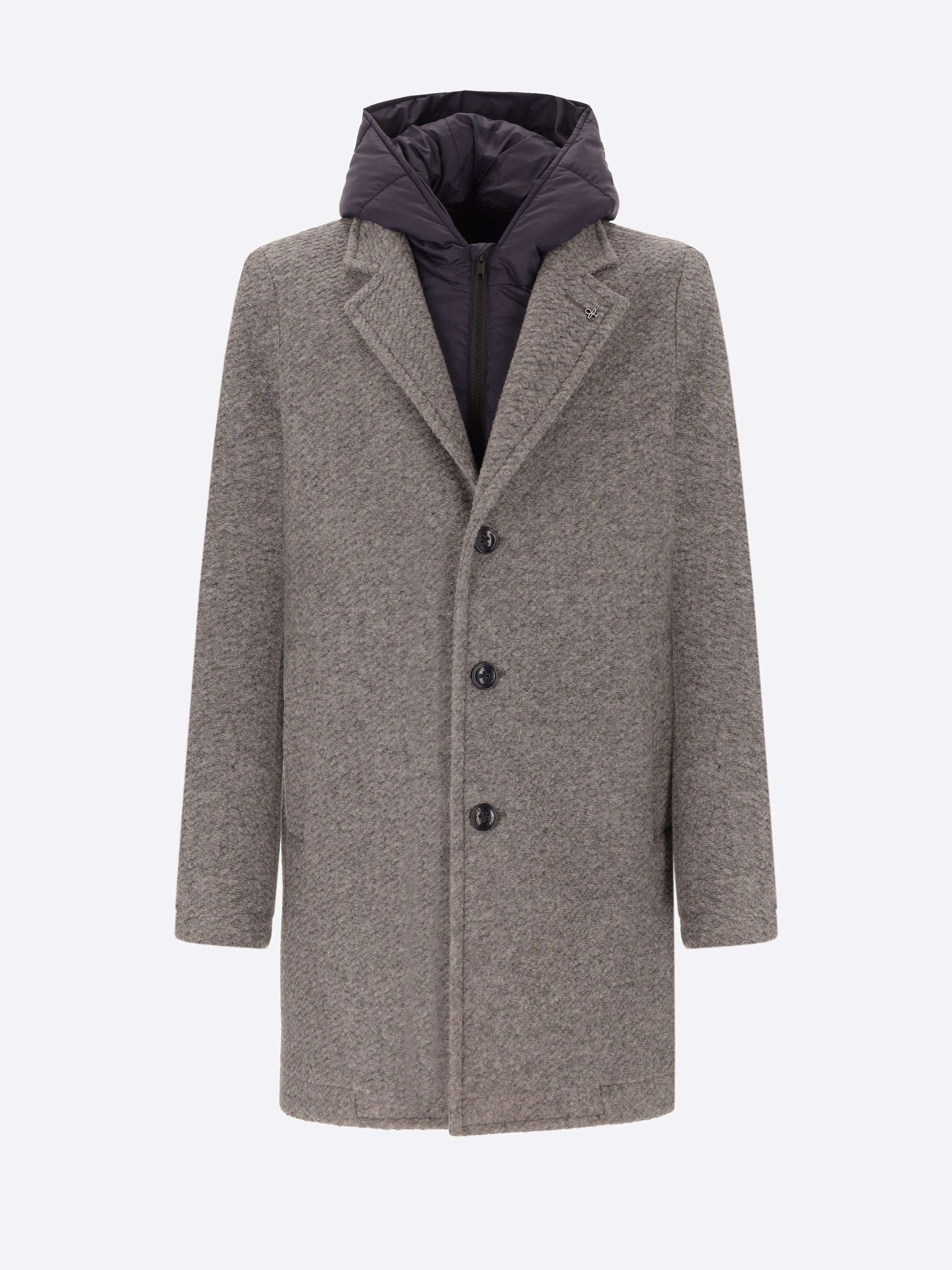 Cappotto Preston In Lana Cotta Con Cappuccio Staccabile