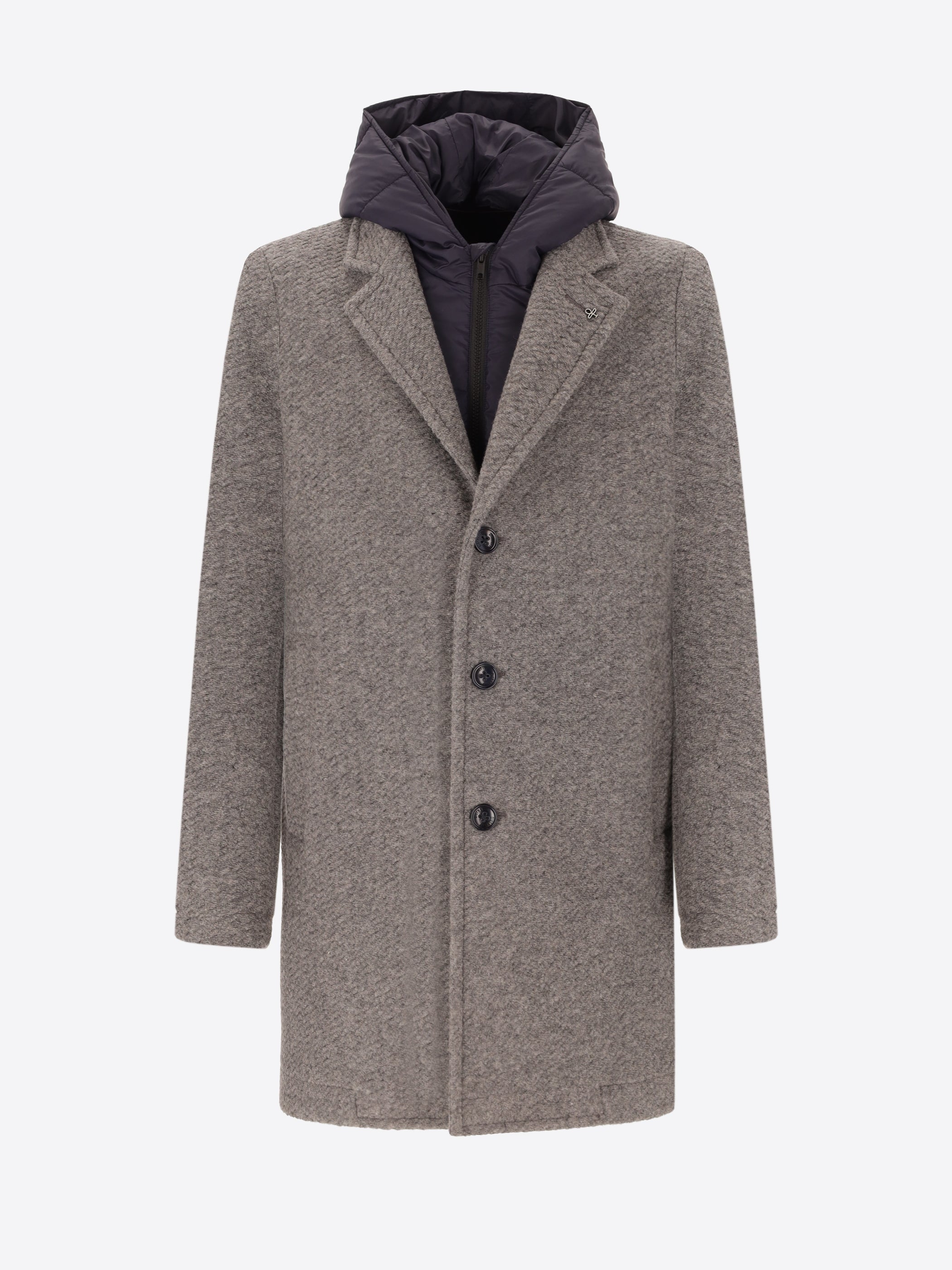 Cappotto Preston In Lana Cotta Con Cappuccio Staccabile