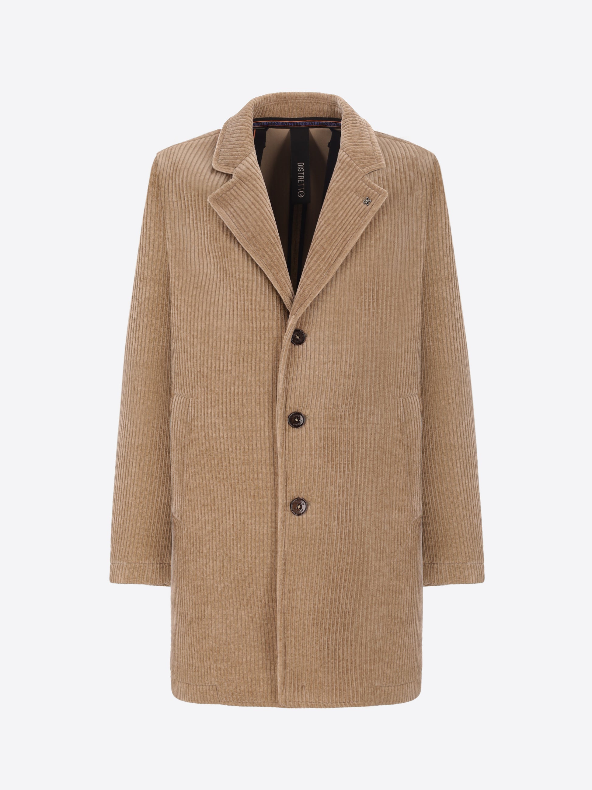 Cappotto Alba In Velluto A Costa Francese