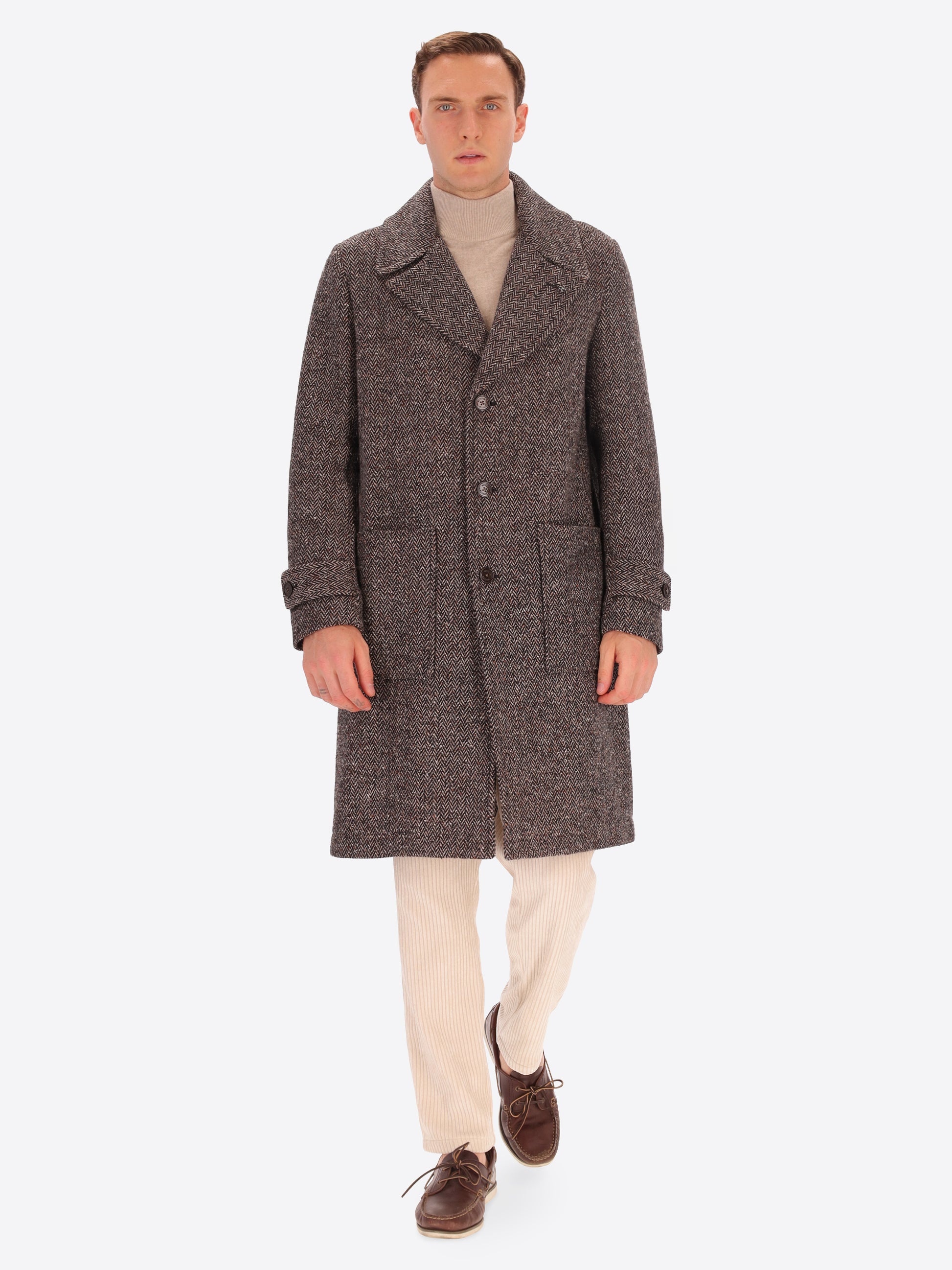 Cappotto Over In Lana Bottonata Lancaster