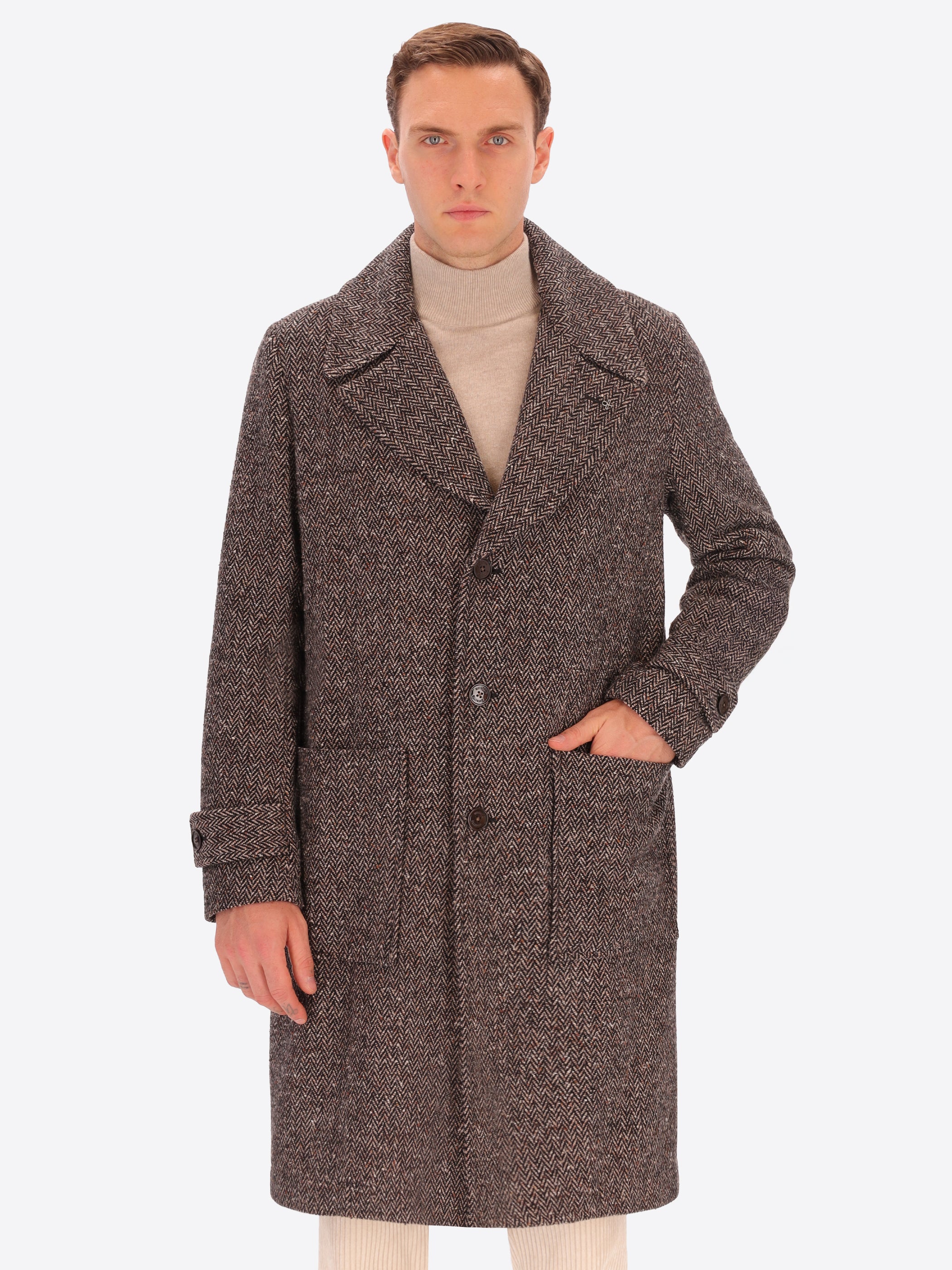 Bottoned Wool Blend Overcoat Lancaster
