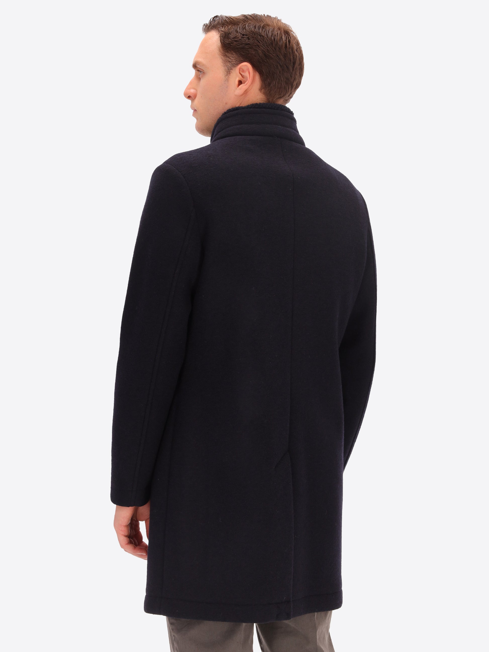Cappotto Carlos In Lana Cotta Accoppiata Con Pettorina Staccabile