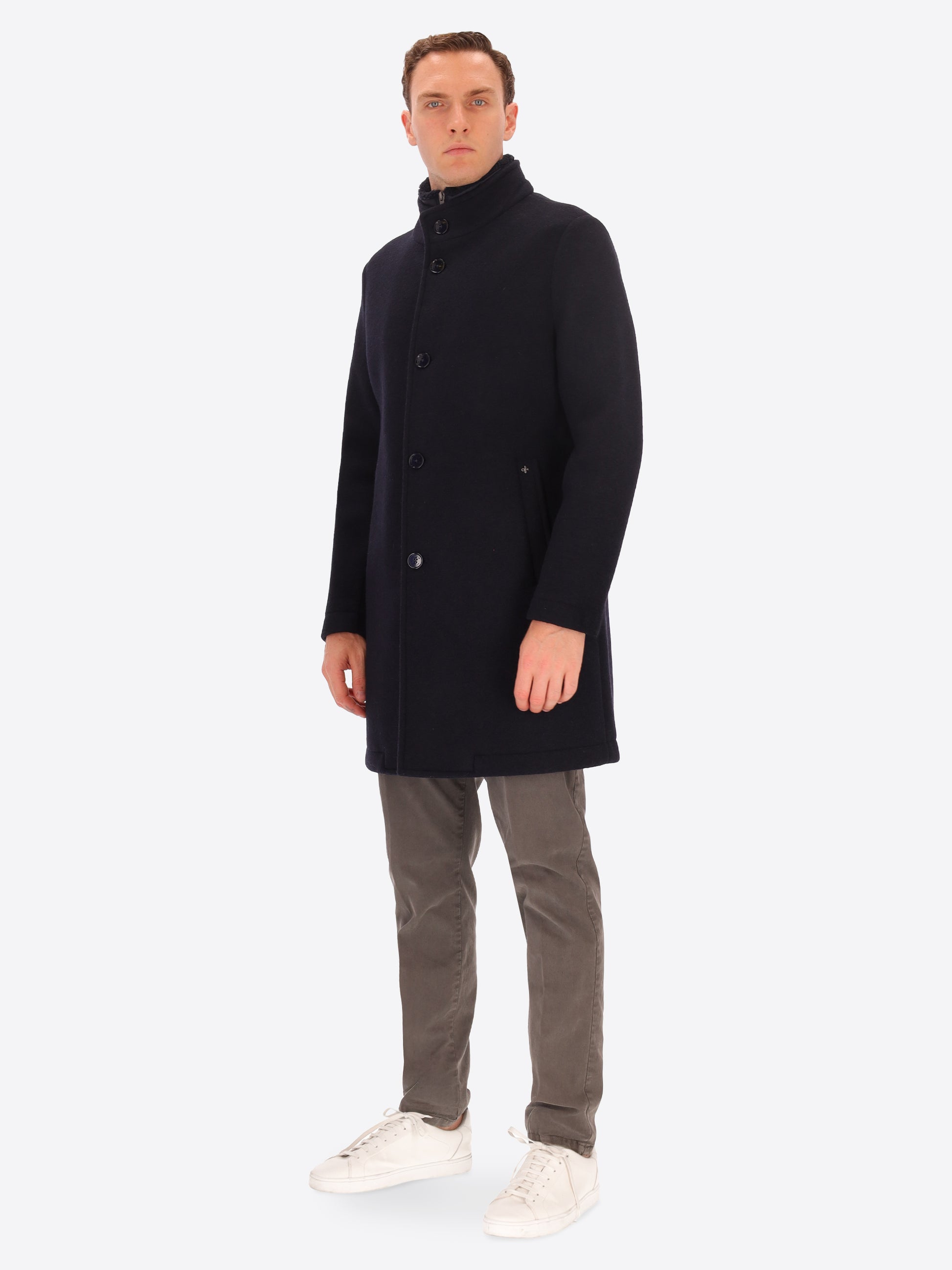 Cappotto Carlos In Lana Cotta Accoppiata Con Pettorina Staccabile