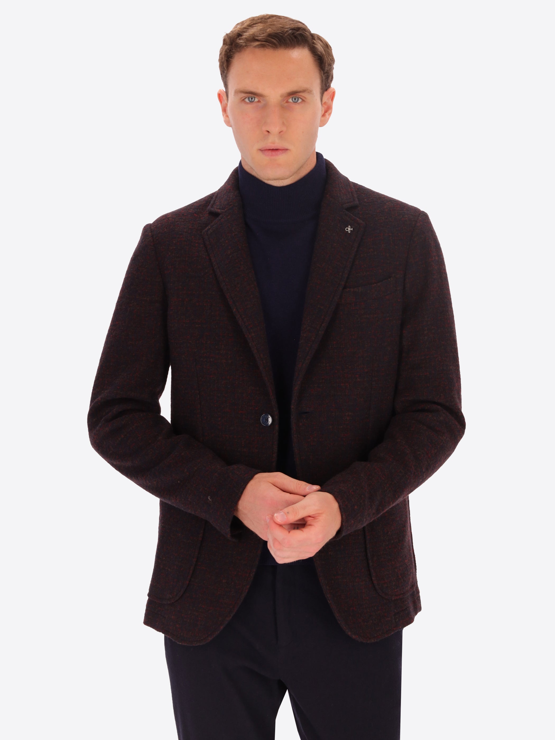 Melange Faux Solid Wool Blend Jacket Bristol