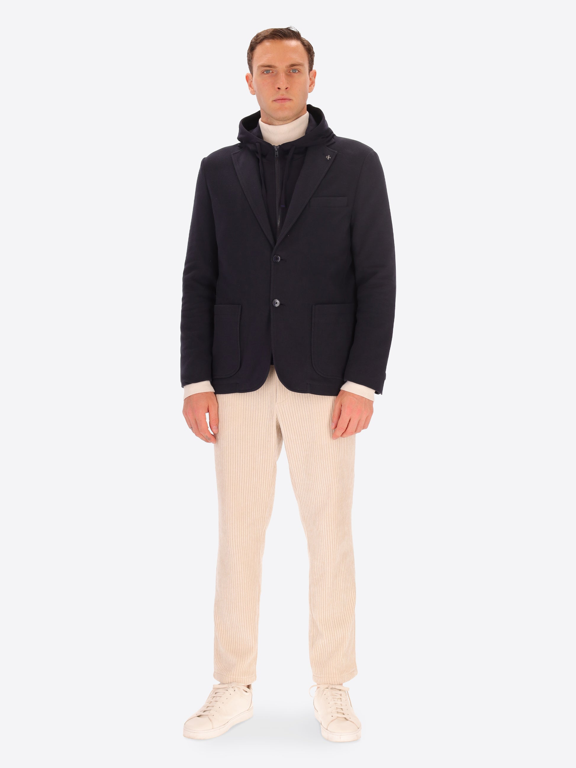 Feel Jacke Aus Stretch-Panel-Stoff Mit Abnehmbarem Kapuzen-Einsatz