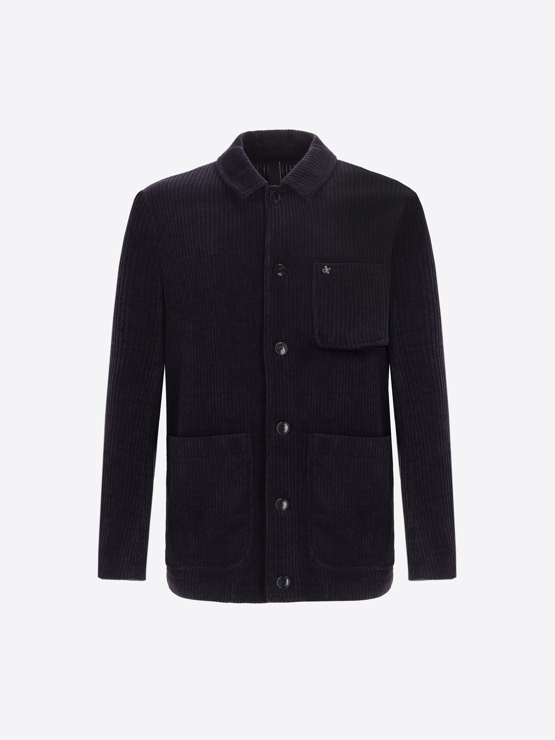 Giacca Camicia Torino In Velluto Con Costa Alla Francese