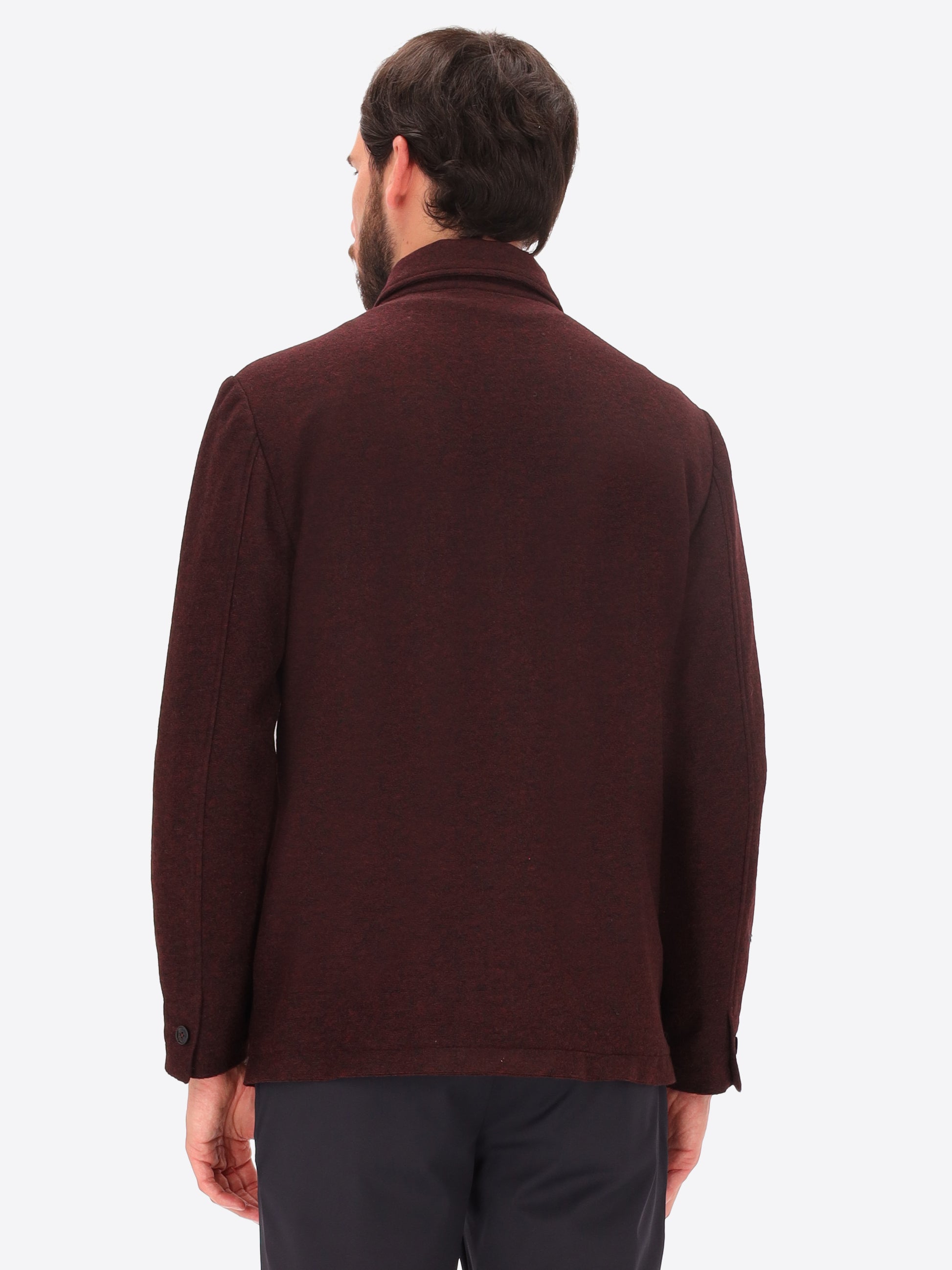 Isaia Hemdjacke Aus Uni Und Melange Wollmischung
