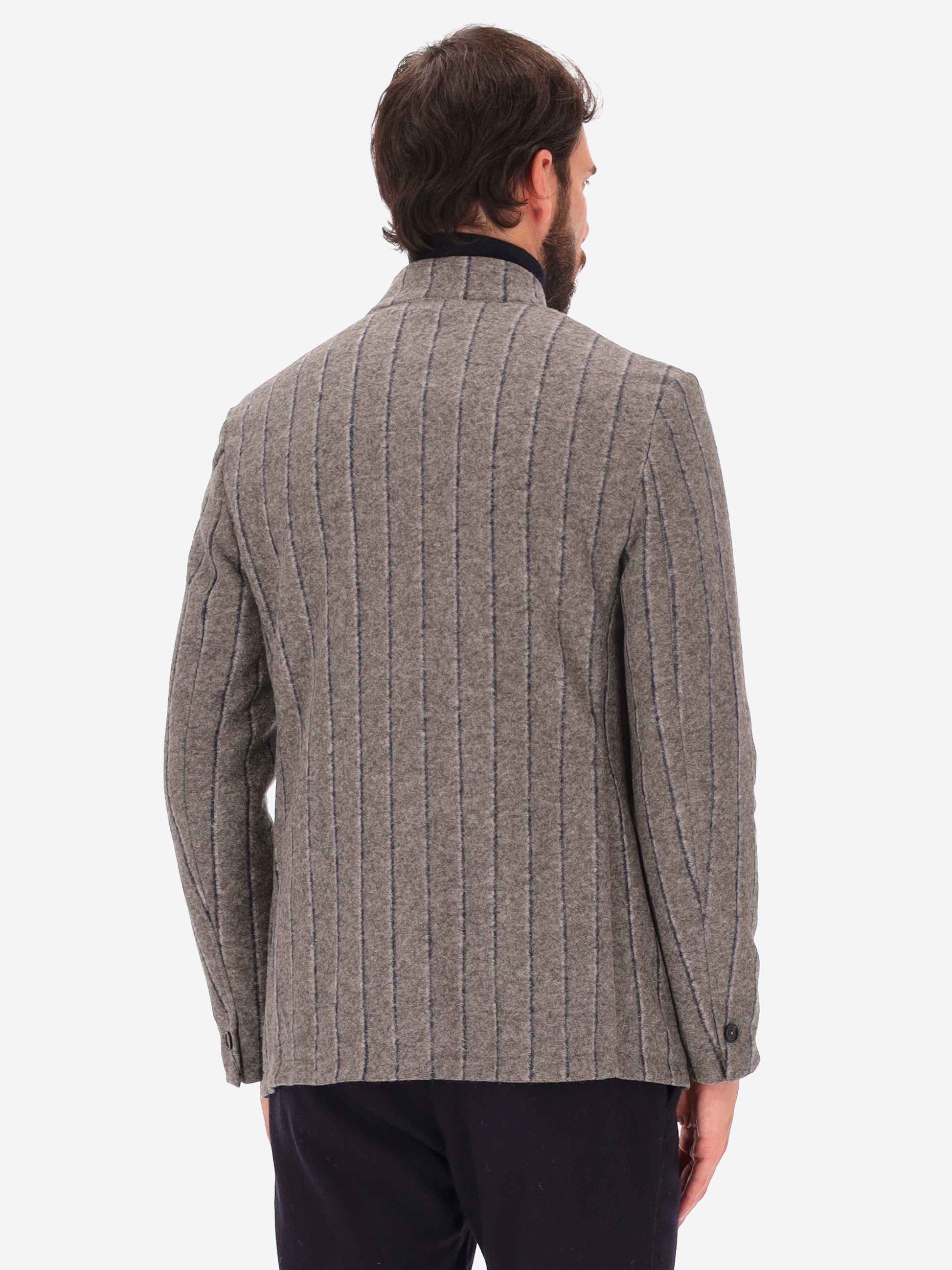 Bangor Koreakragen Jacke Mit Doppelstreifen