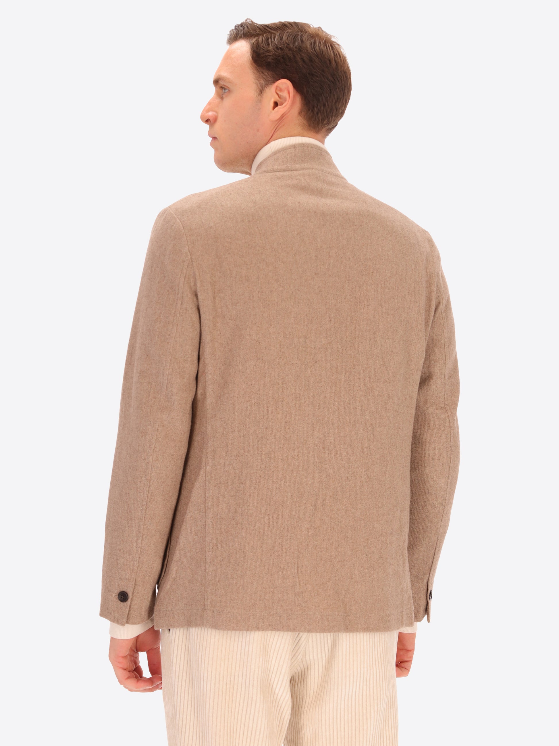Mélange Wool Blend Flannel Coreana Jacket Castle