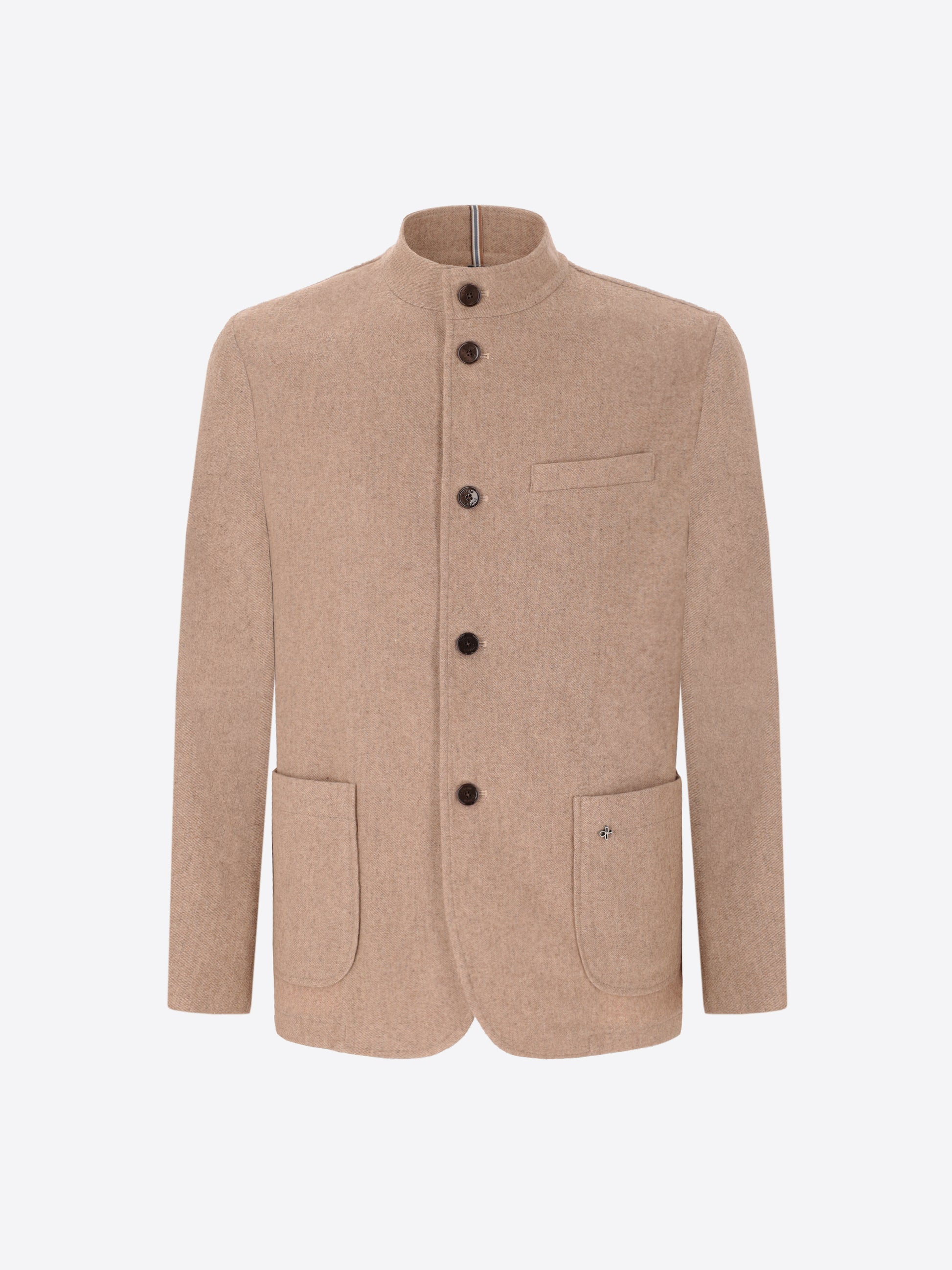 Mélange Wool Blend Flannel Coreana Jacket Castle