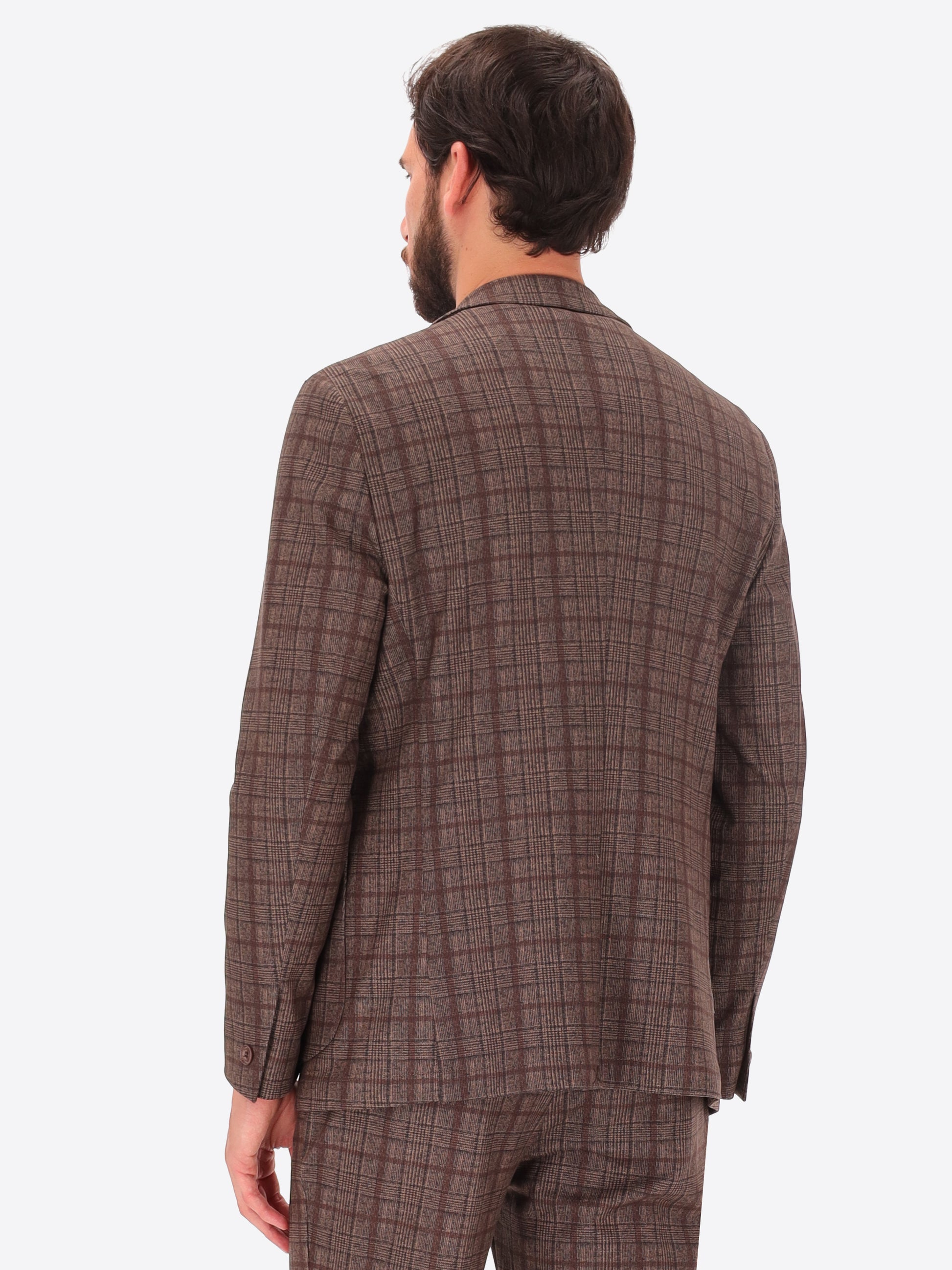 Wells Jerseyjacke aus Superkomfort-Gewebe mit Prince-of-Wales-Muster