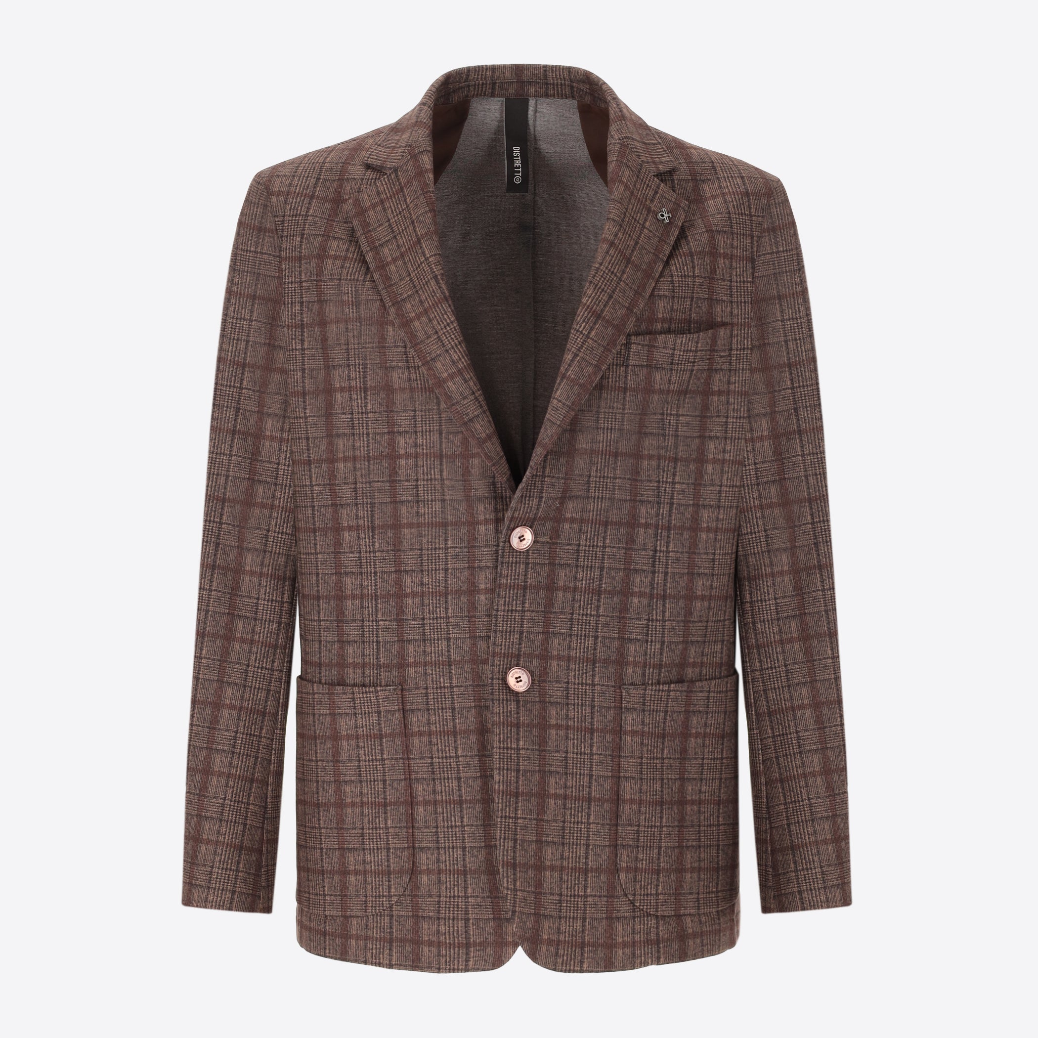 Wells Jerseyjacke aus Superkomfort-Gewebe mit Prince-of-Wales-Muster