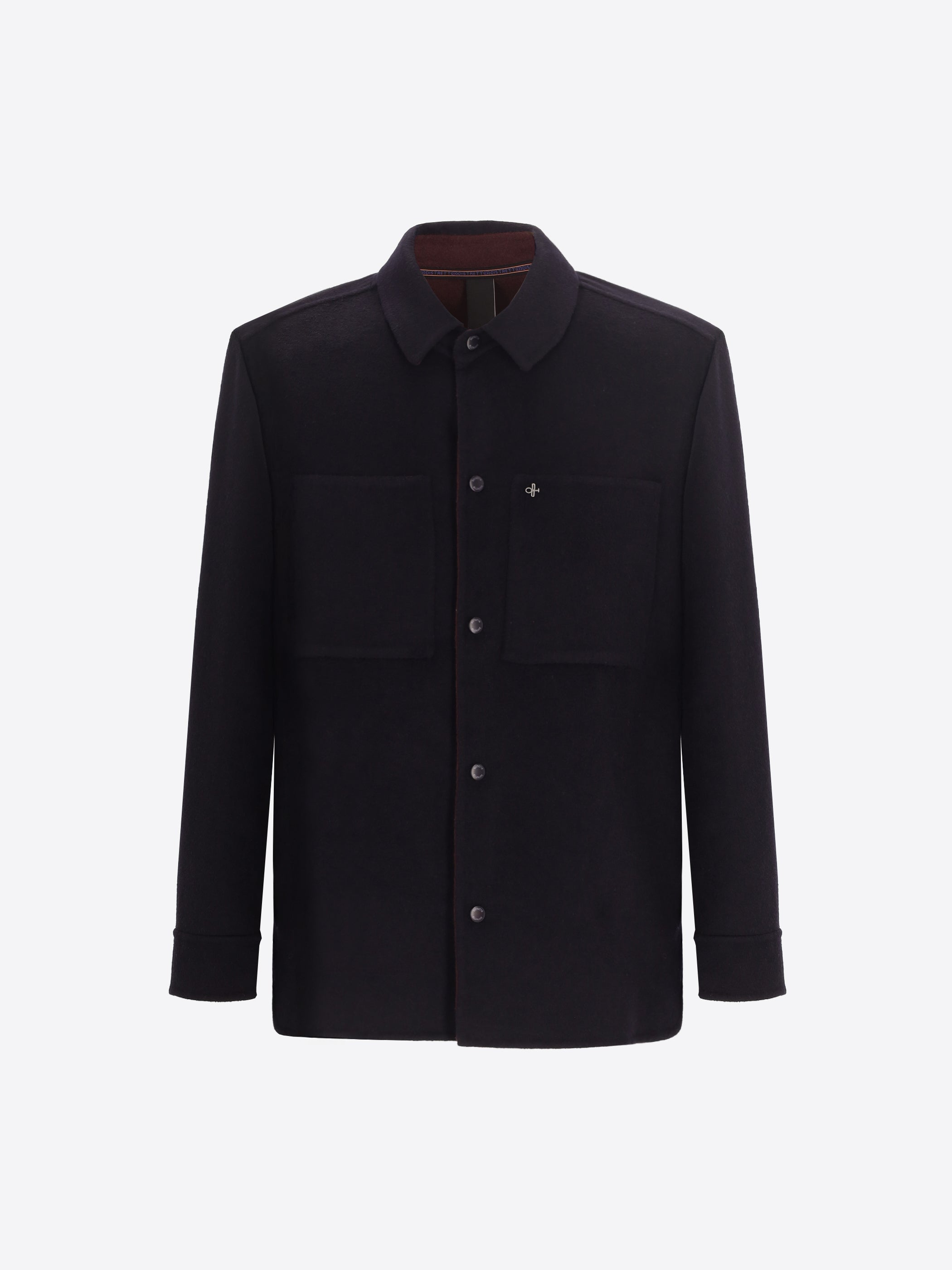 Giacca Camicia Edinburgh In Tessuto Double Misto Lana