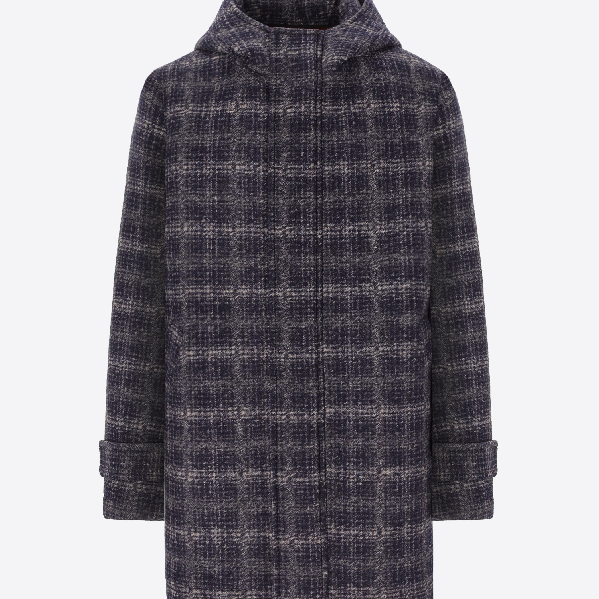 Leeds Parka aus Walkwolle mit Tartanmuster