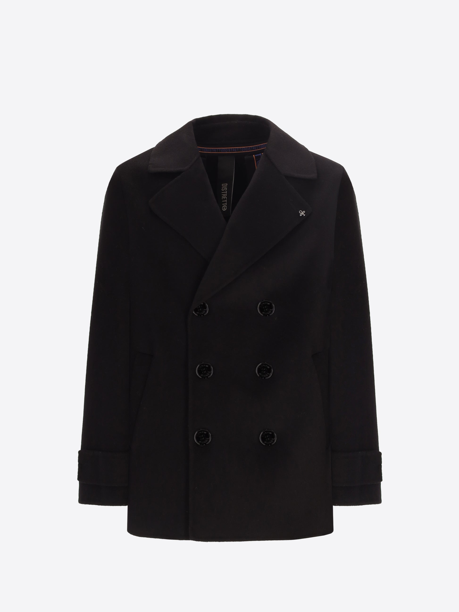 Double Breasted Wool Blend Peacoat Essex
