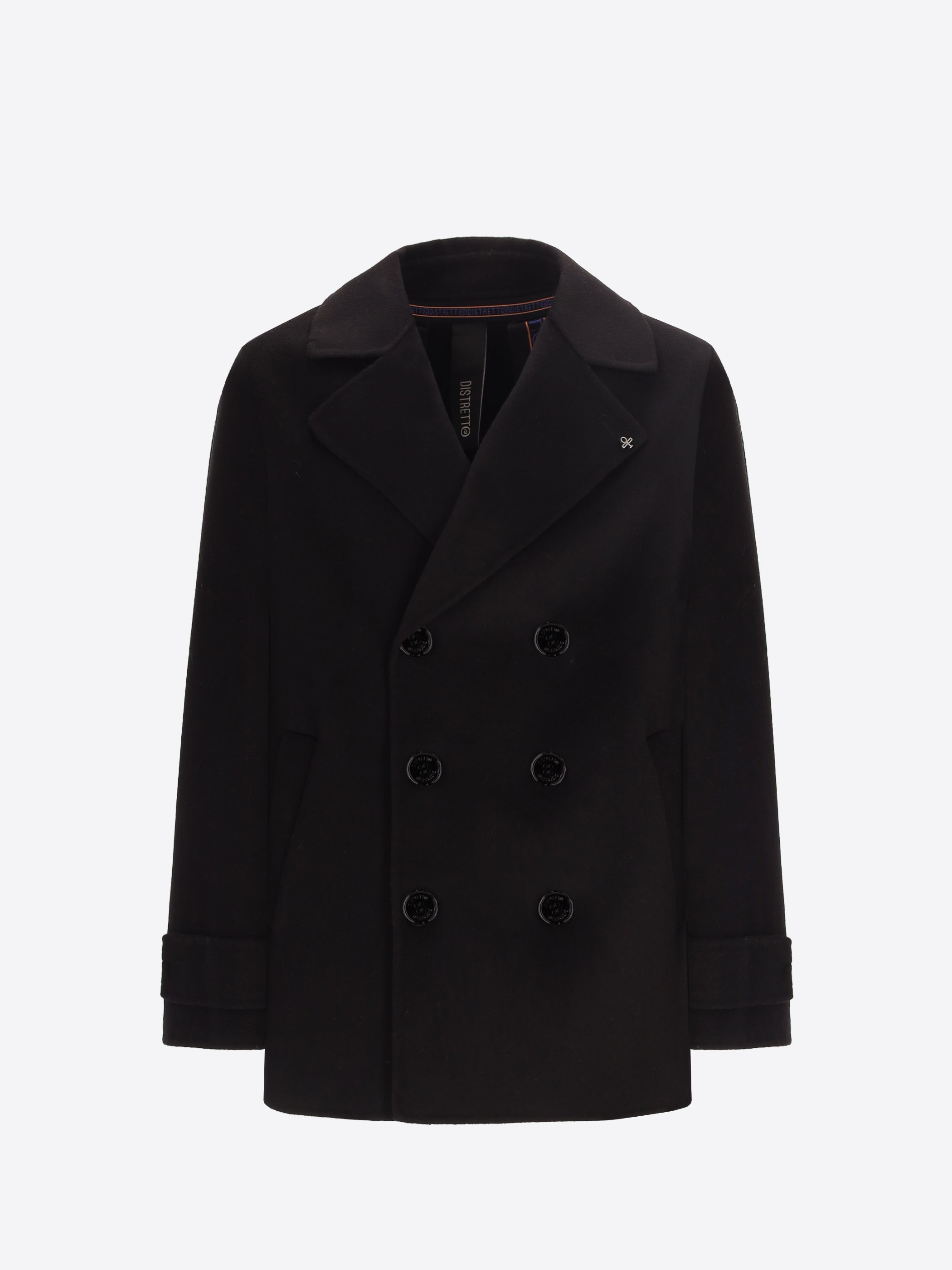 Double Breasted Wool Blend Peacoat Essex