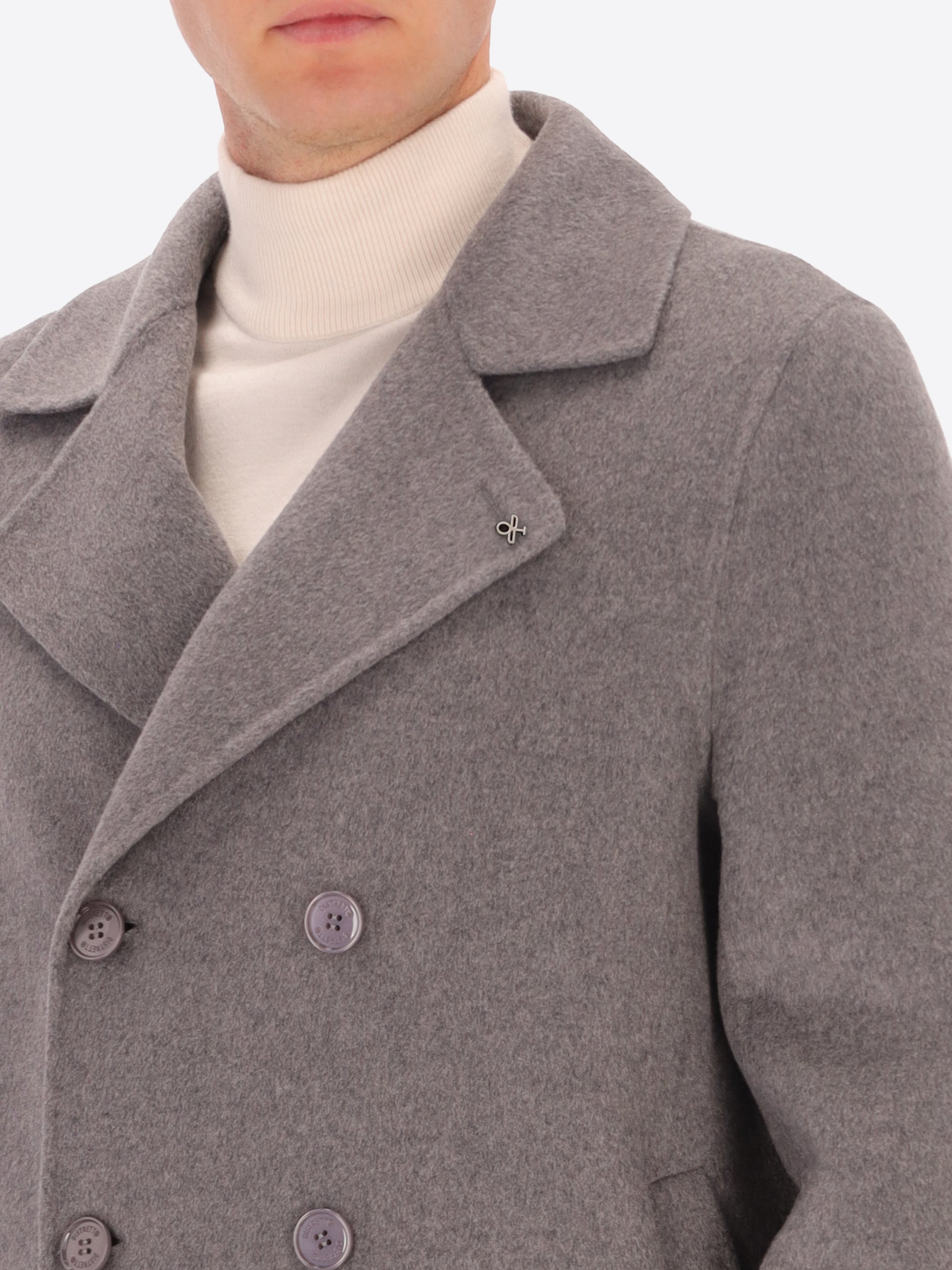 Double Breasted Wool Blend Peacoat Essex