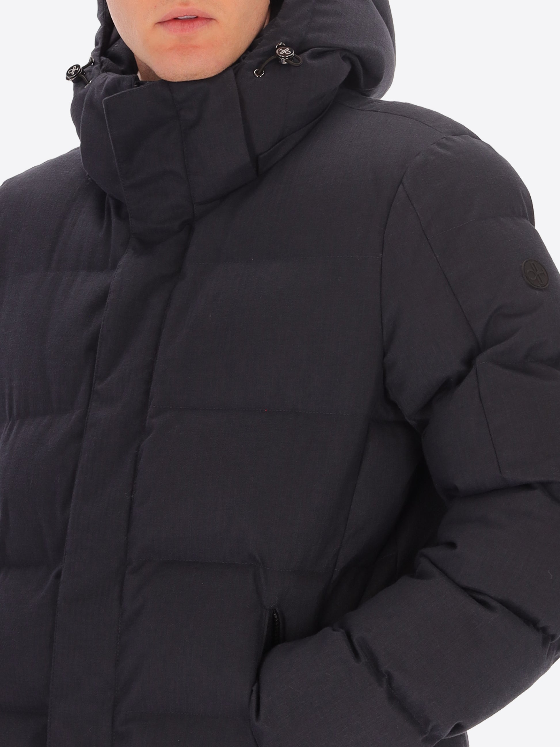 Glasgow Parka aus Technischem Mikro-Fischgrätmuster mit Thermoregulierender Wattierung