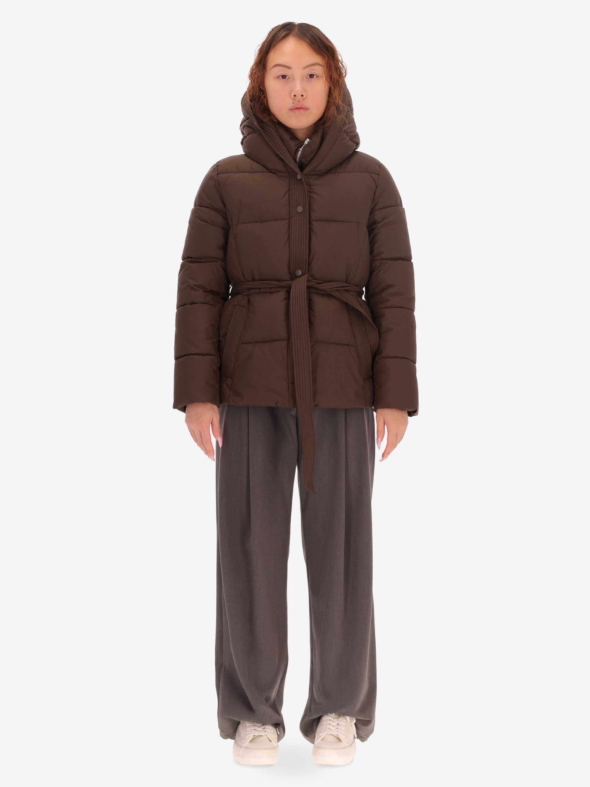 Puffer Jacket Vienna with Belt and Hood