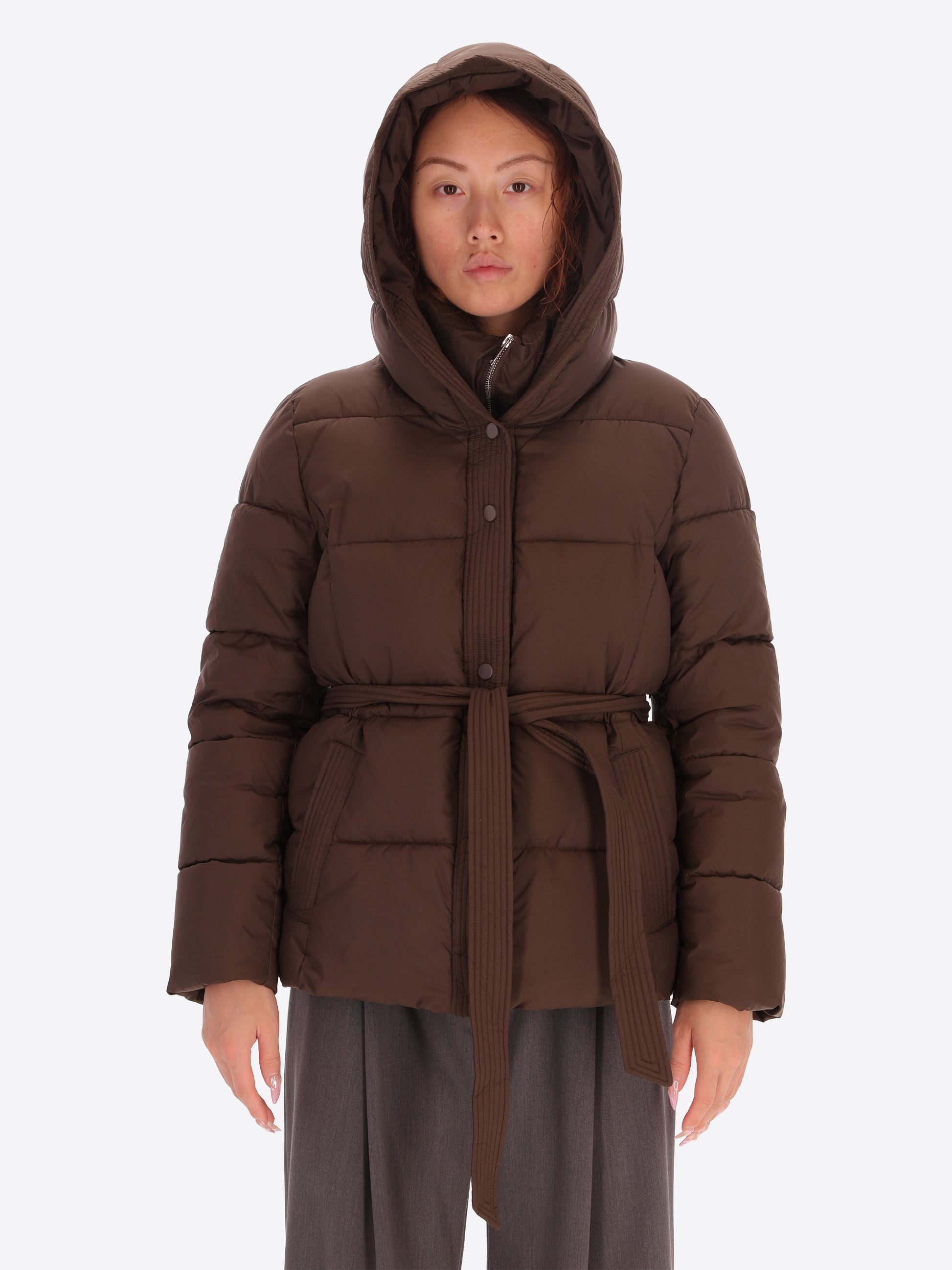 Puffer Jacket Vienna with Belt and Hood
