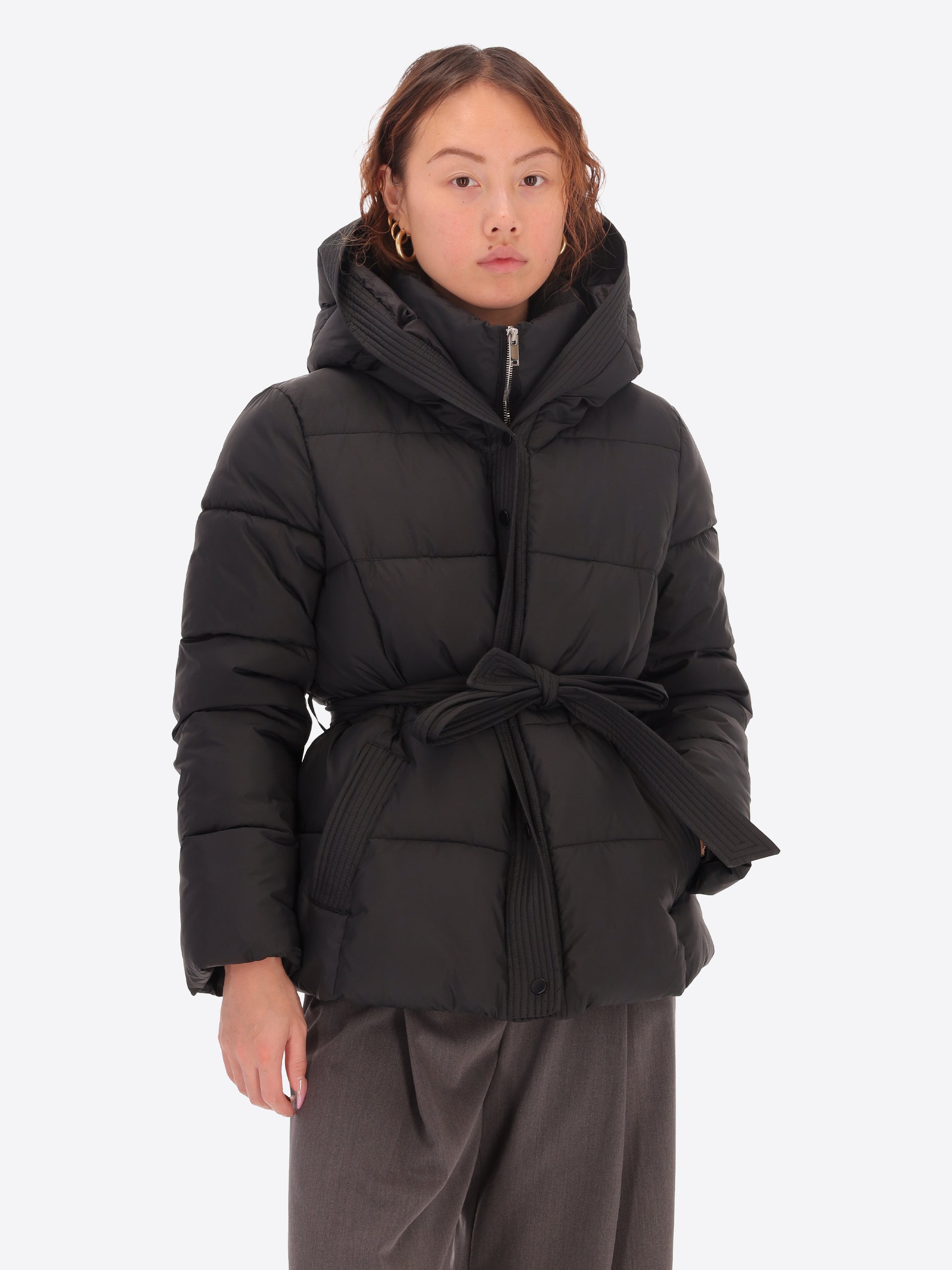 Puffer Jacket Vienna with Belt and Hood