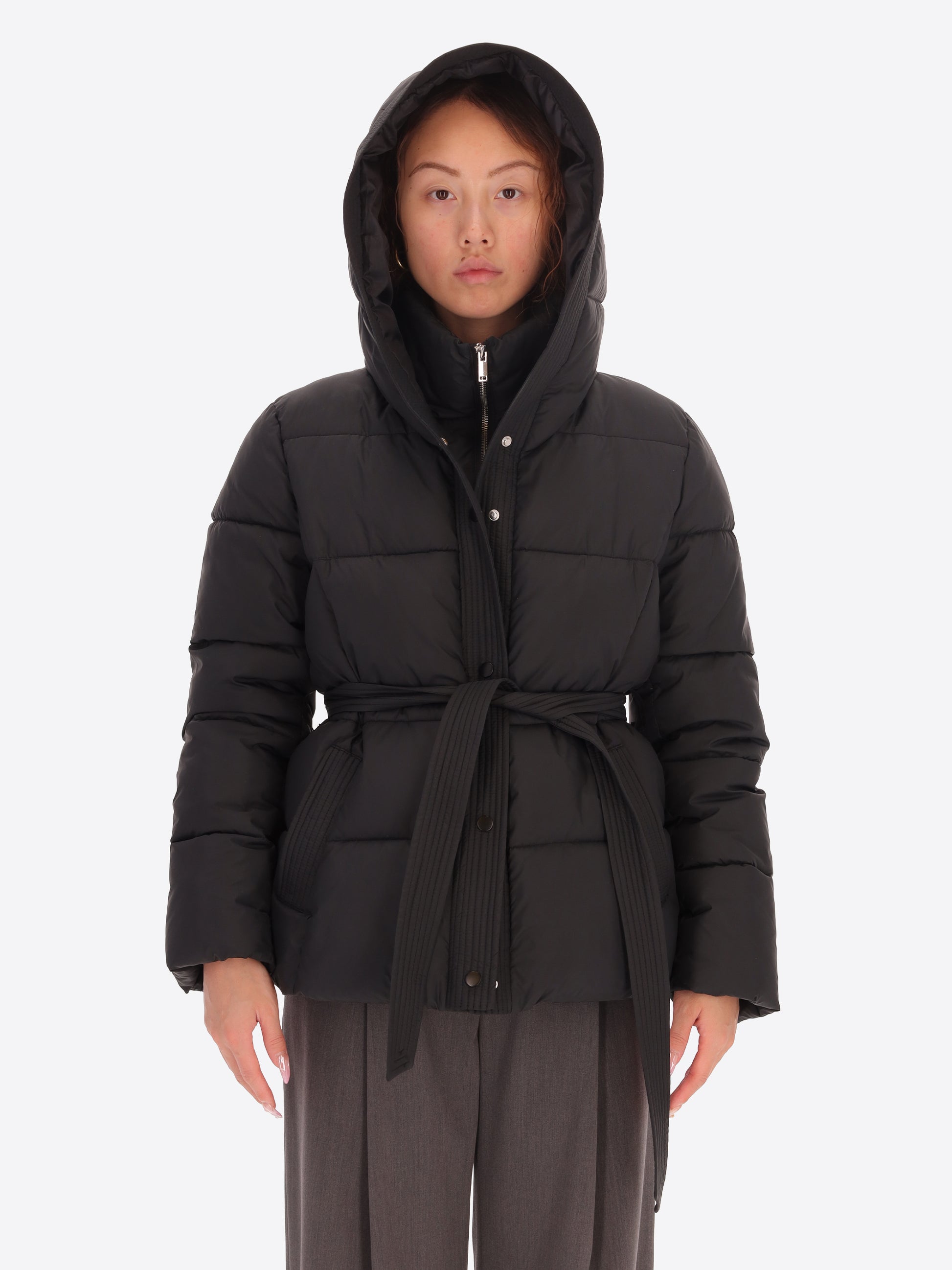 Puffer Jacket Vienna with Belt and Hood