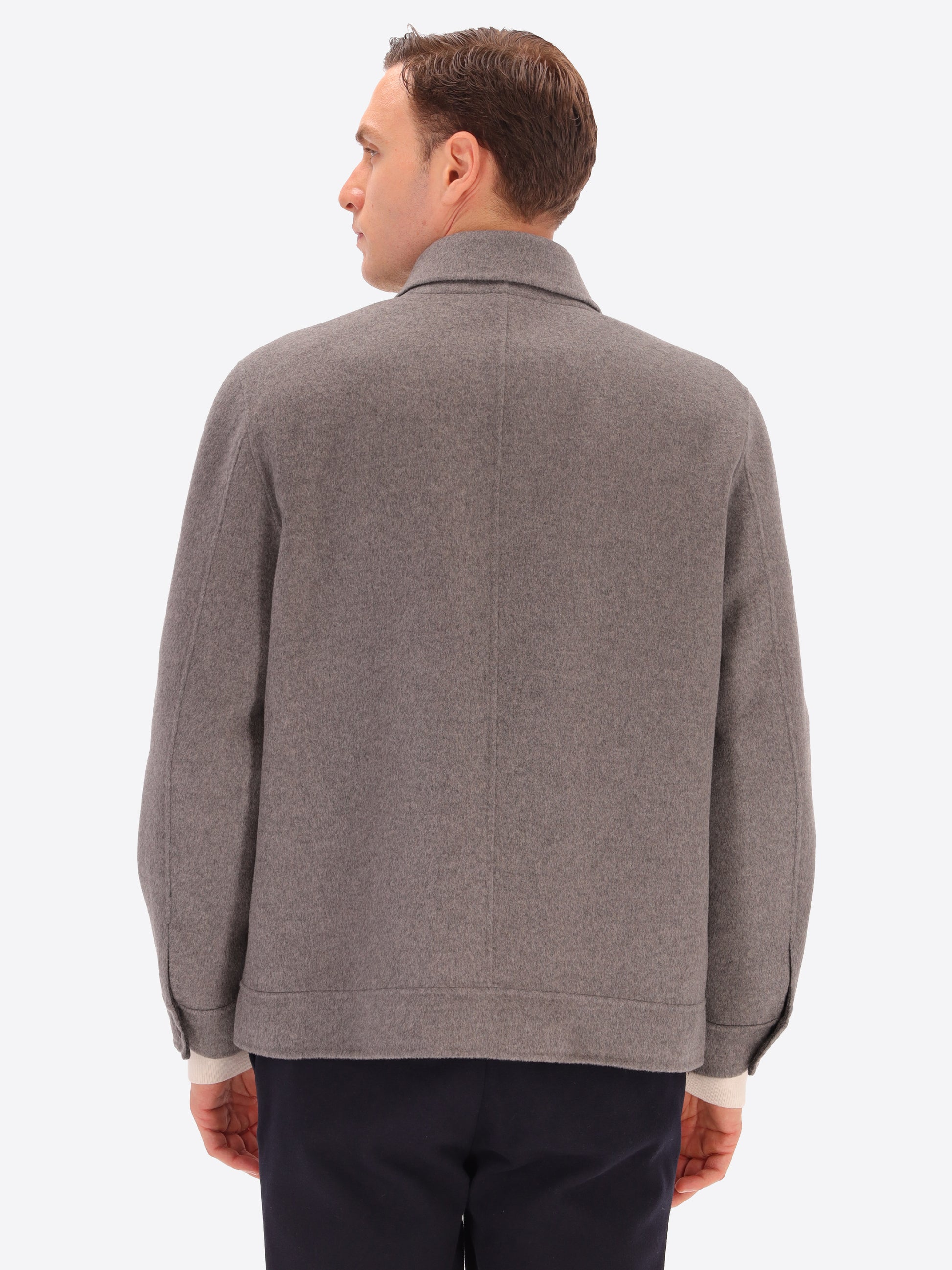 Double Wool Blend Aviator Jacket Edinburgh