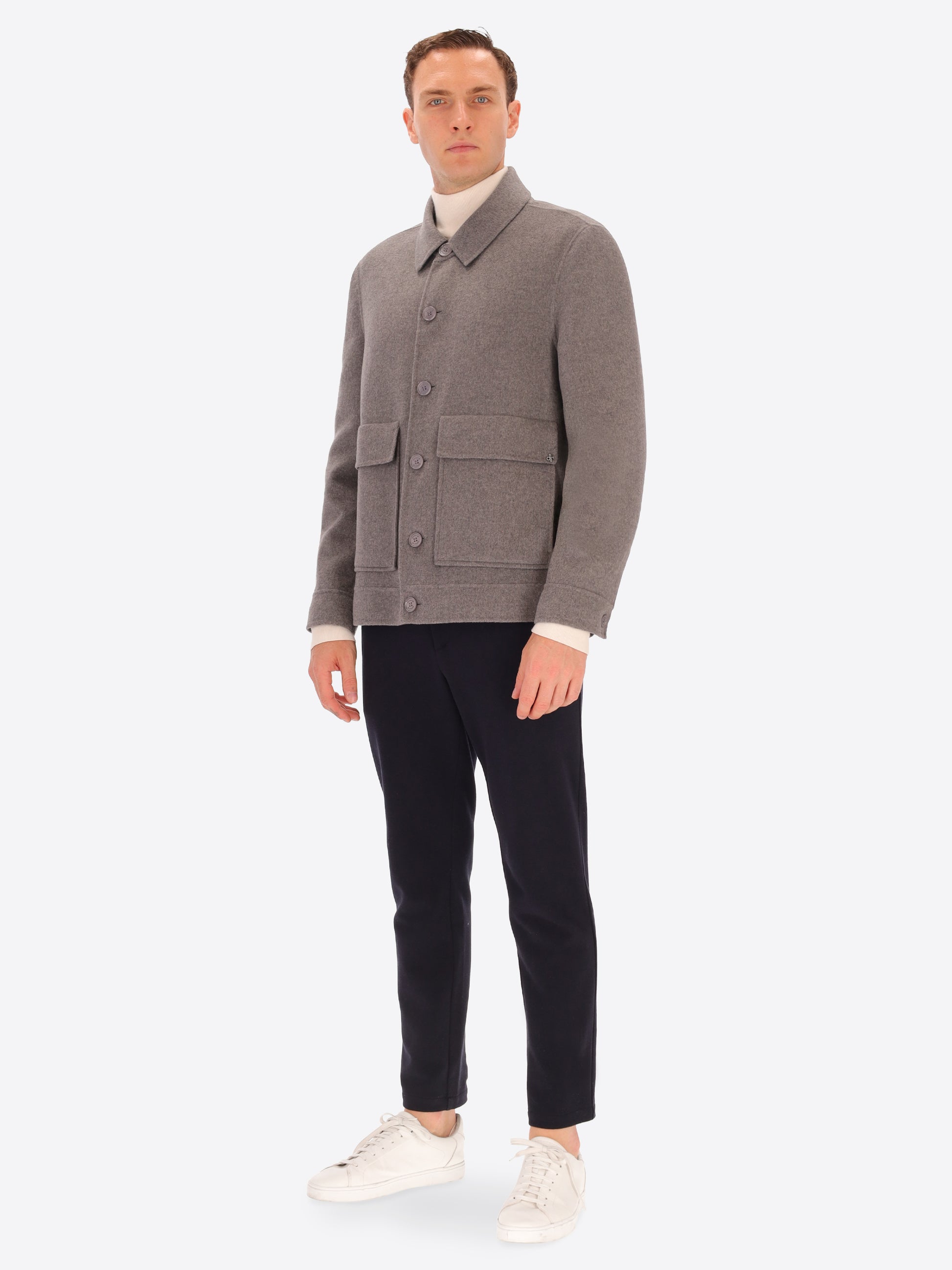 Double Wool Blend Aviator Jacket Edinburgh