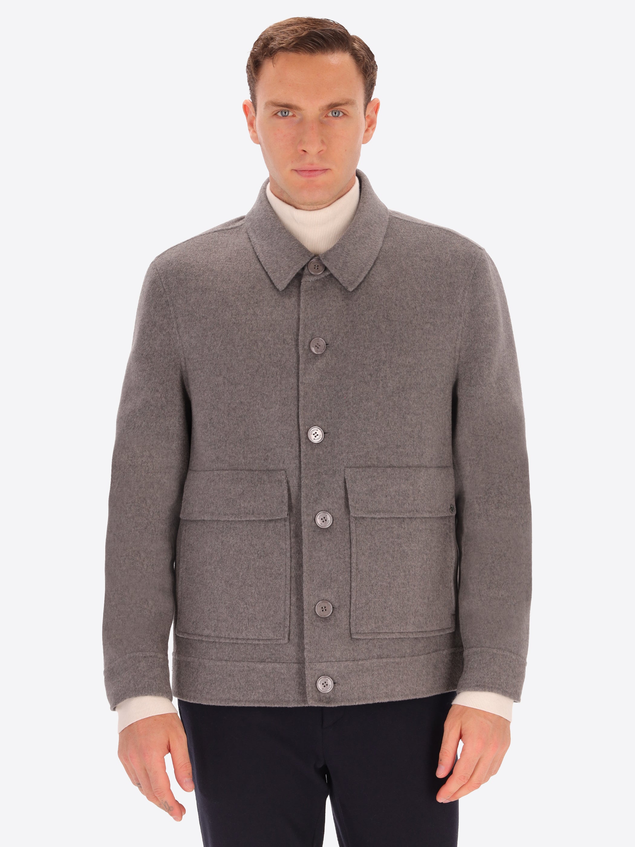 Double Wool Blend Aviator Jacket Edinburgh