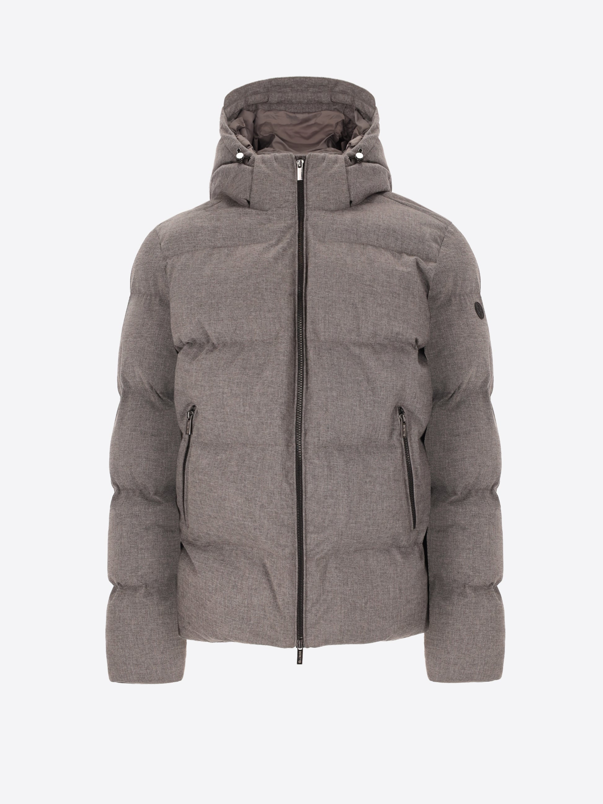 Glasgow Kapuzenjacke aus Technischem Mikro-Fischgrätmuster mit Thermoregulierender Wattierung