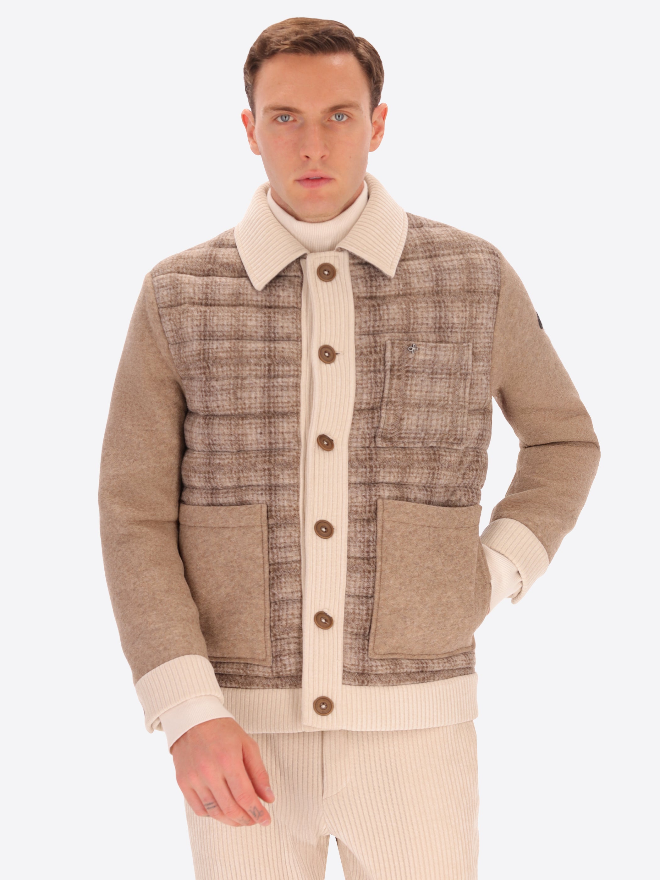 Mixed-Fabric Aviator Jacket Urban Gent