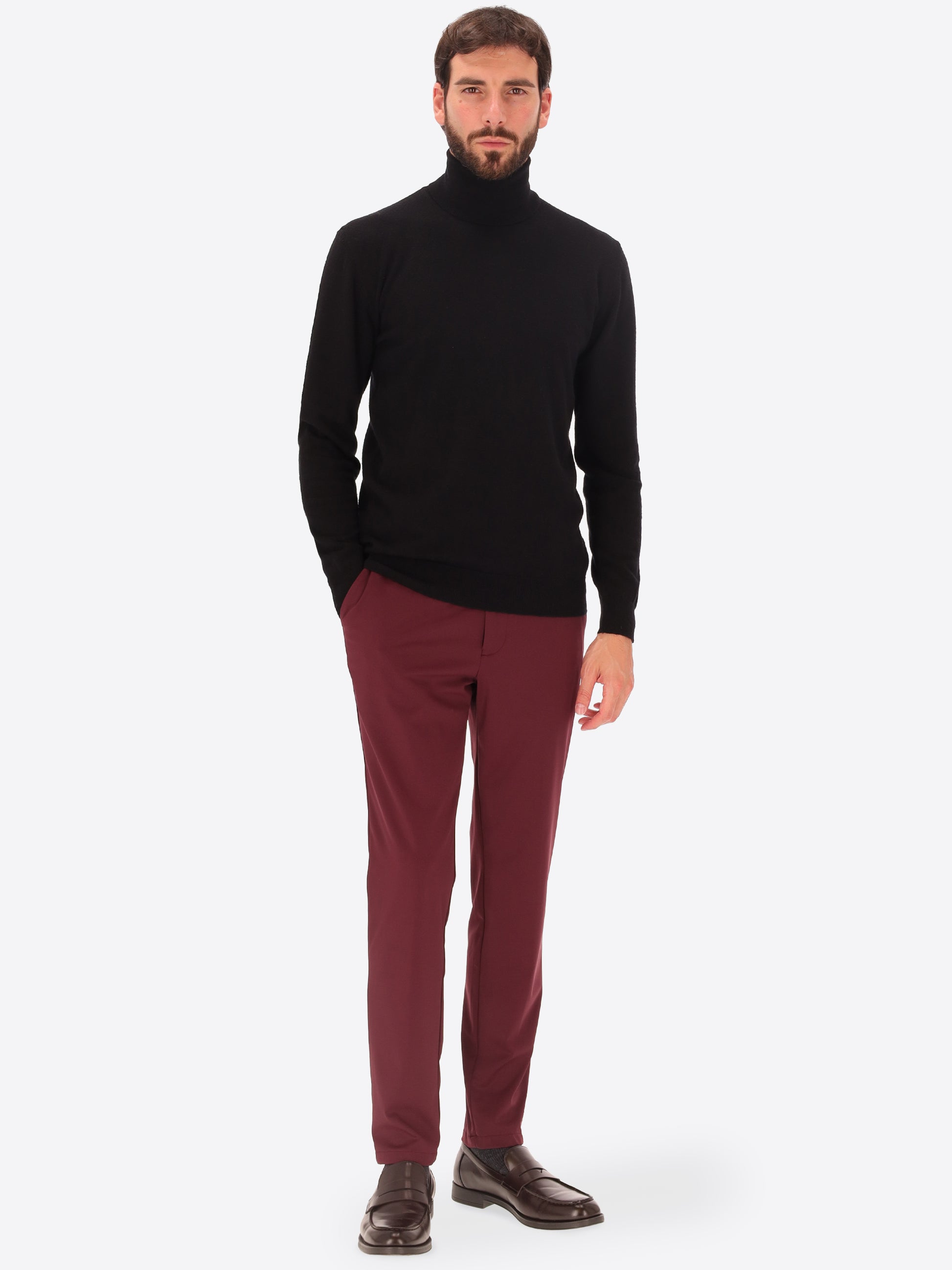 High Neck Knitwear In Viscose Blend London