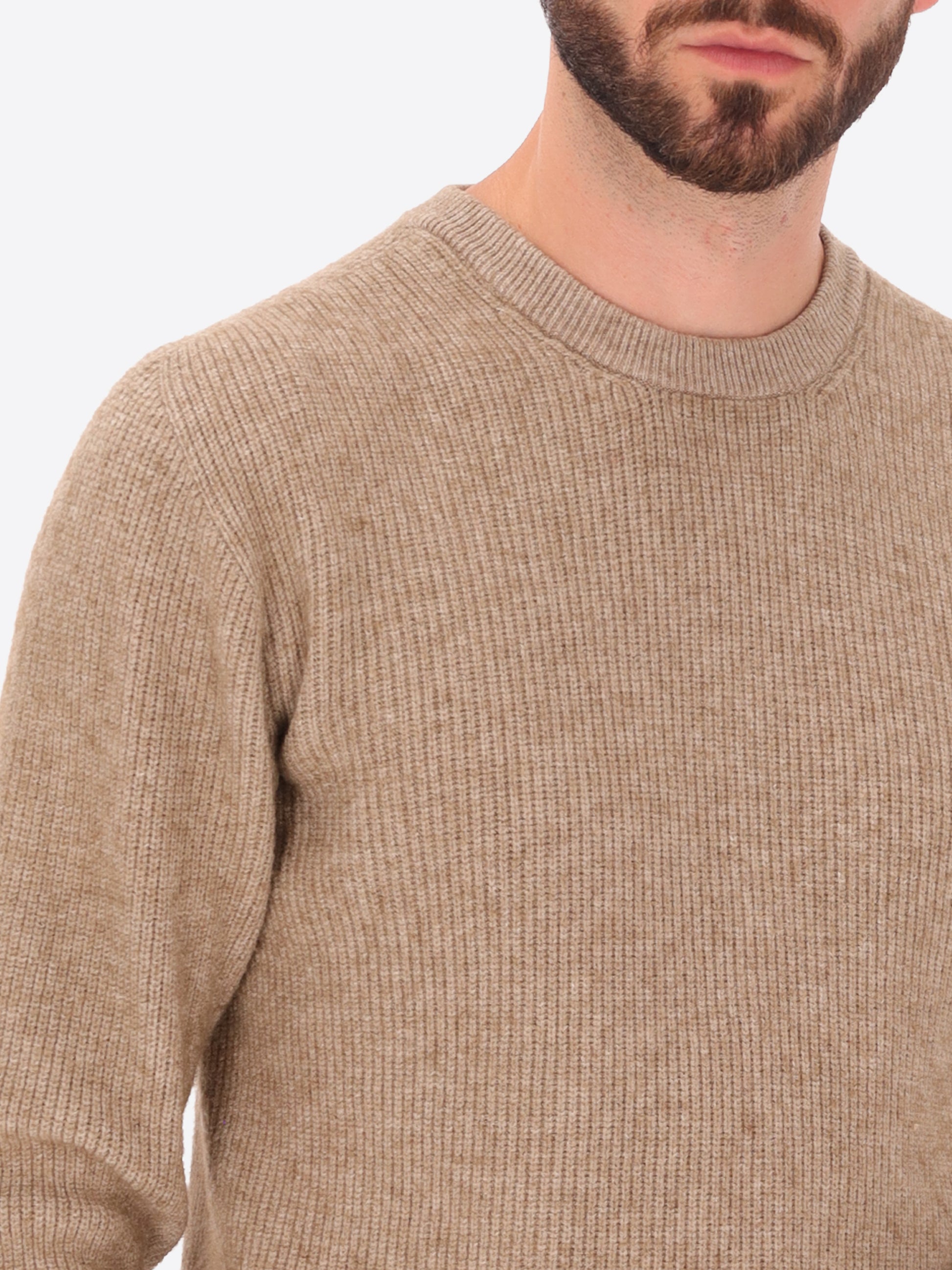 Maglia London Girocollo A Coste In Misto Viscosa